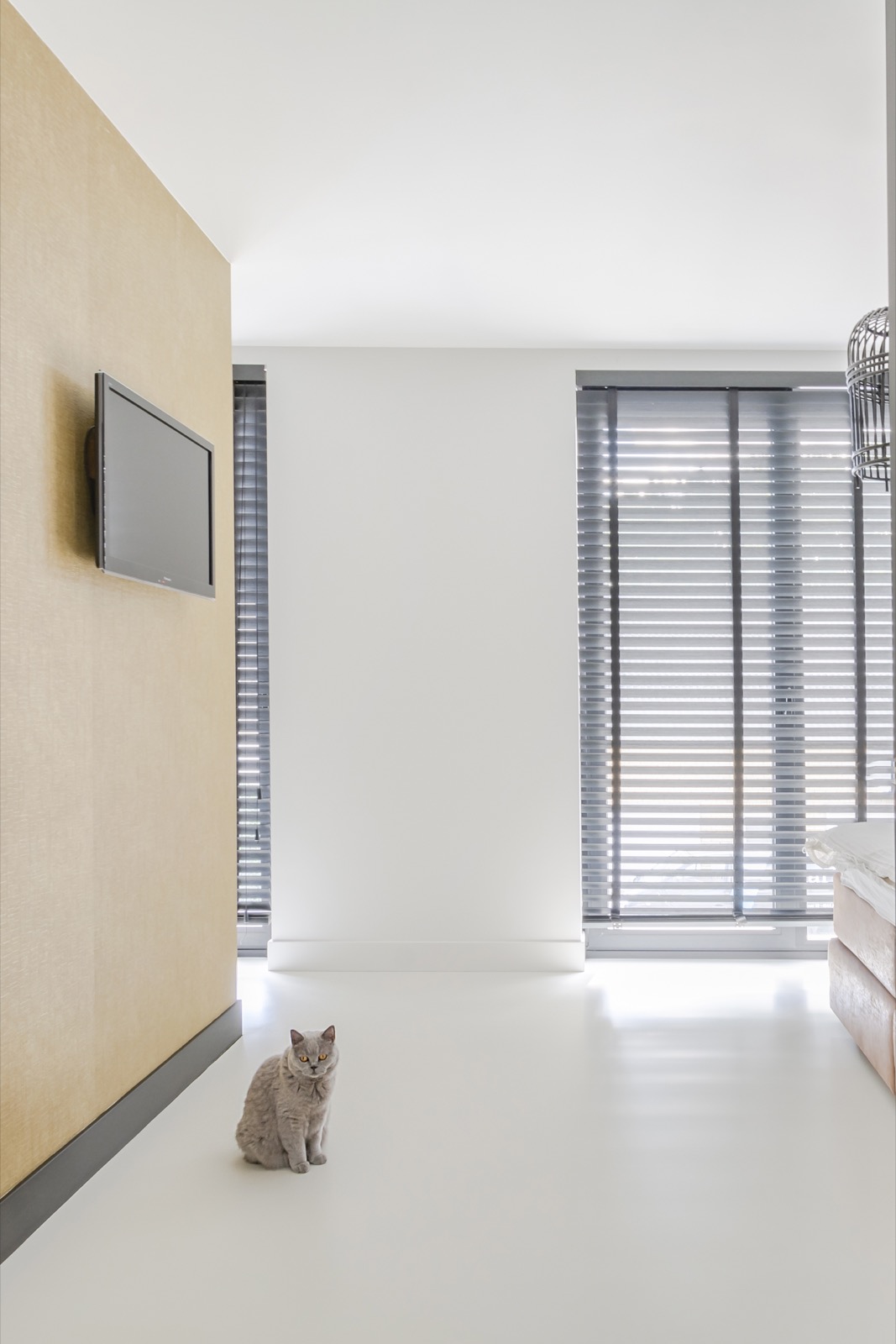 gietvloer in slaapkamer