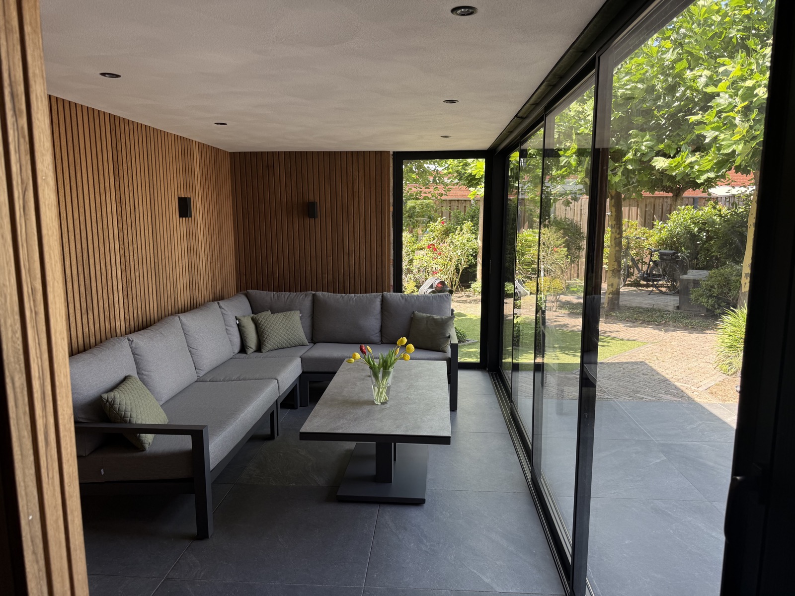 luxe schuifwanden bij tuinkamer