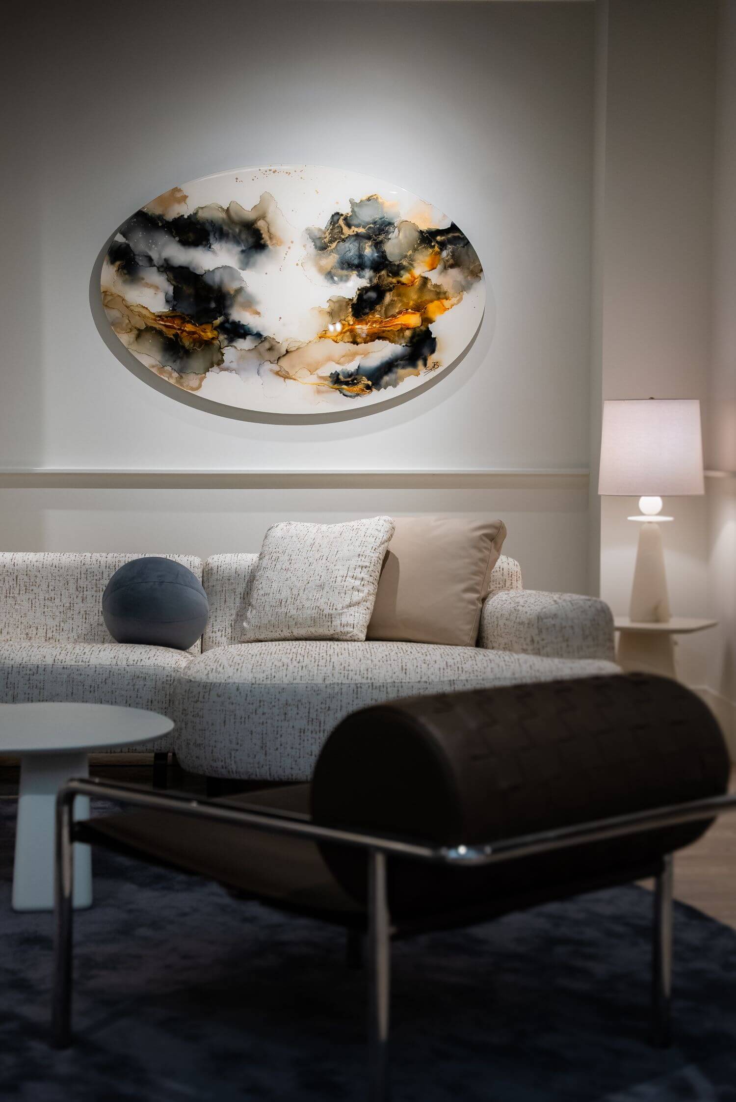 design bank en wandkunst