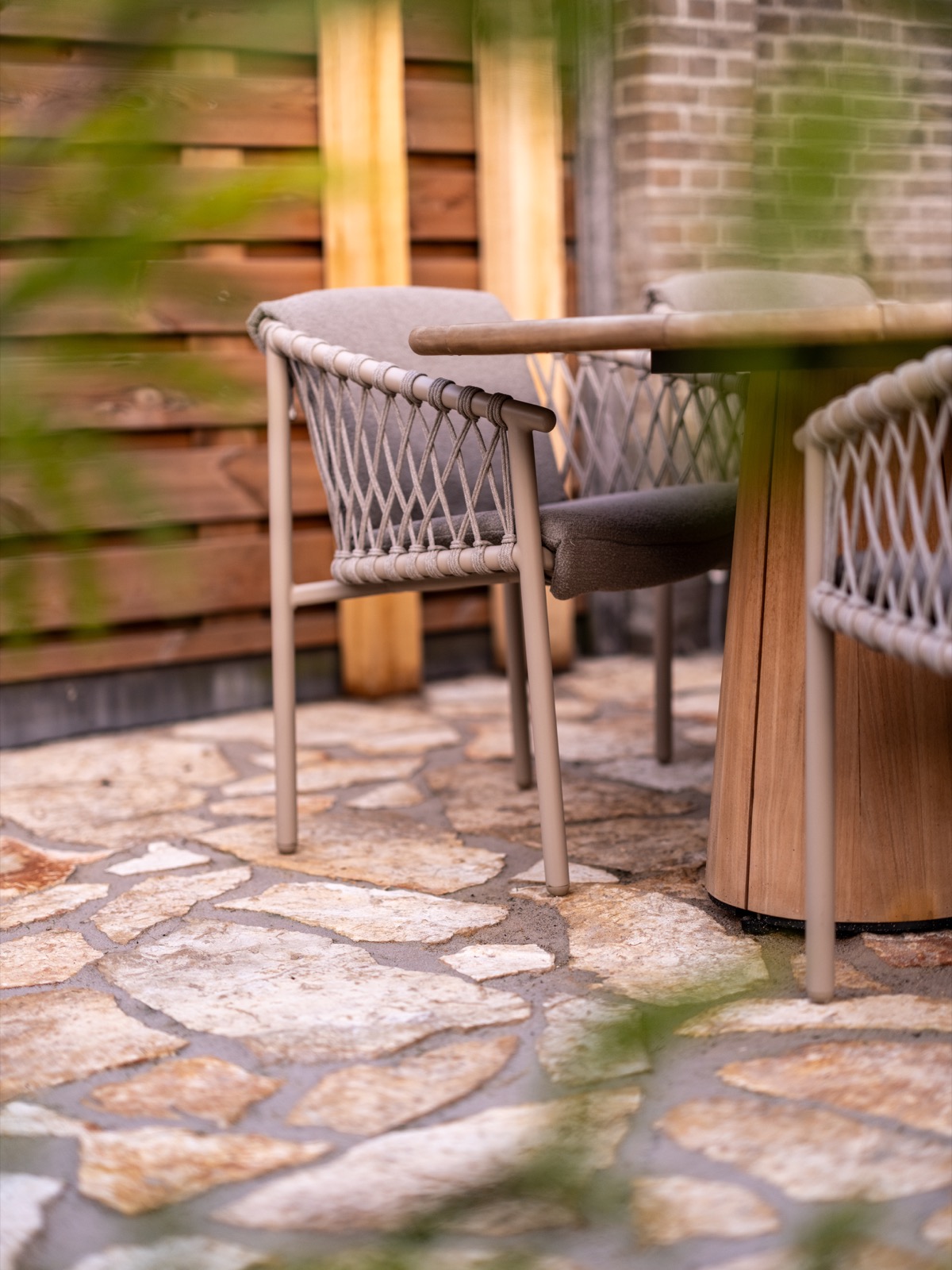 terras in luxe tuin