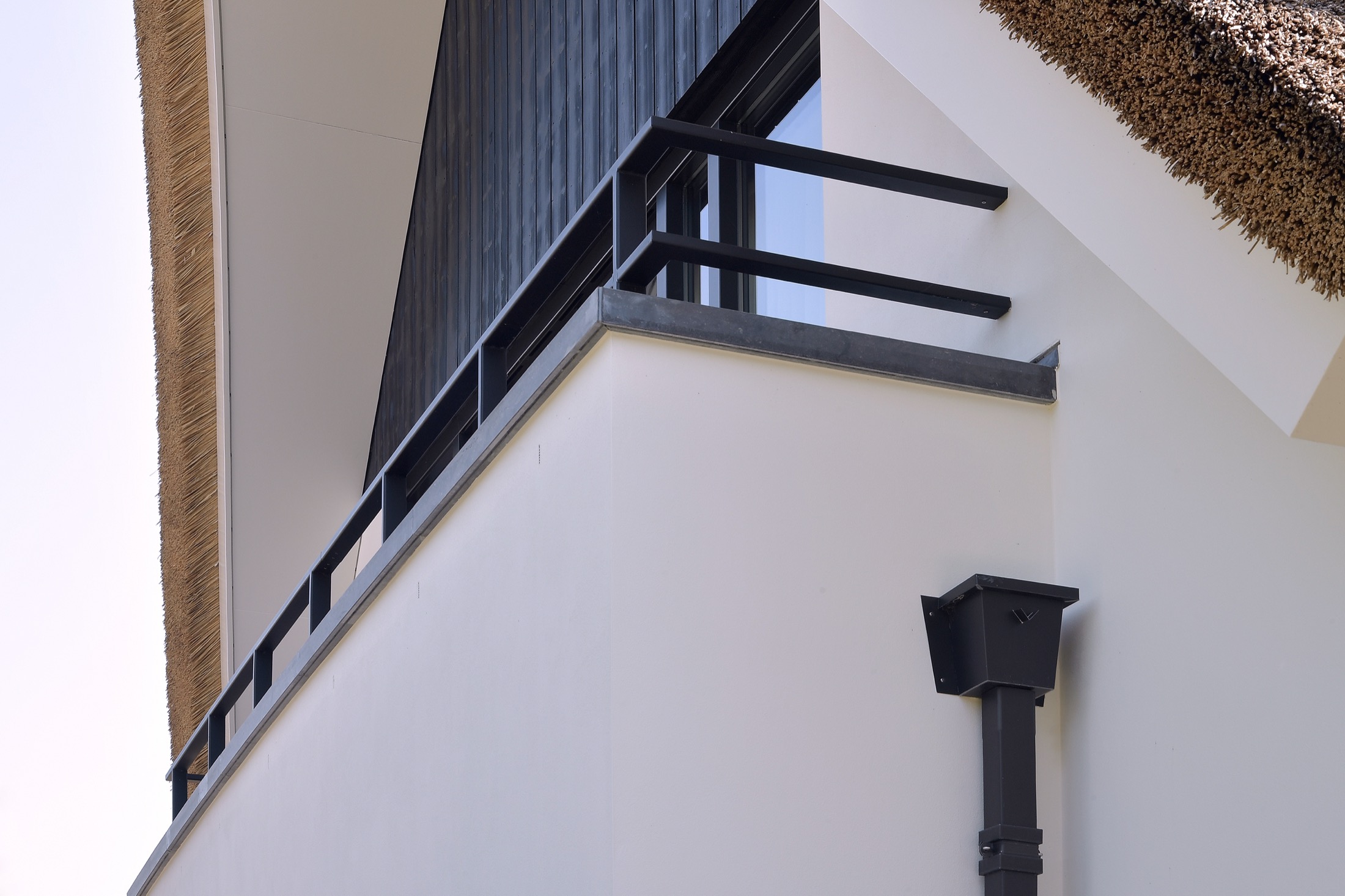 woning met luxe rieten kap