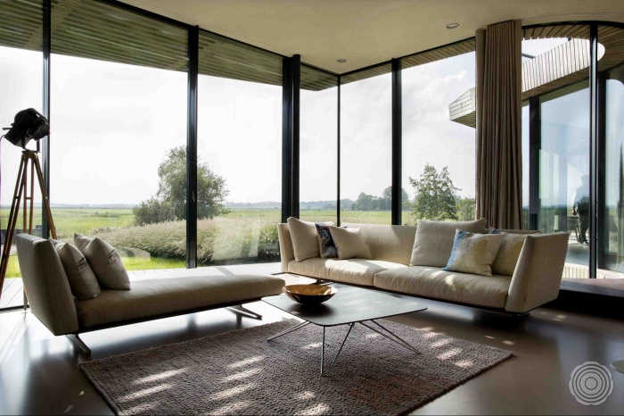 woonkamer met gietvloer
