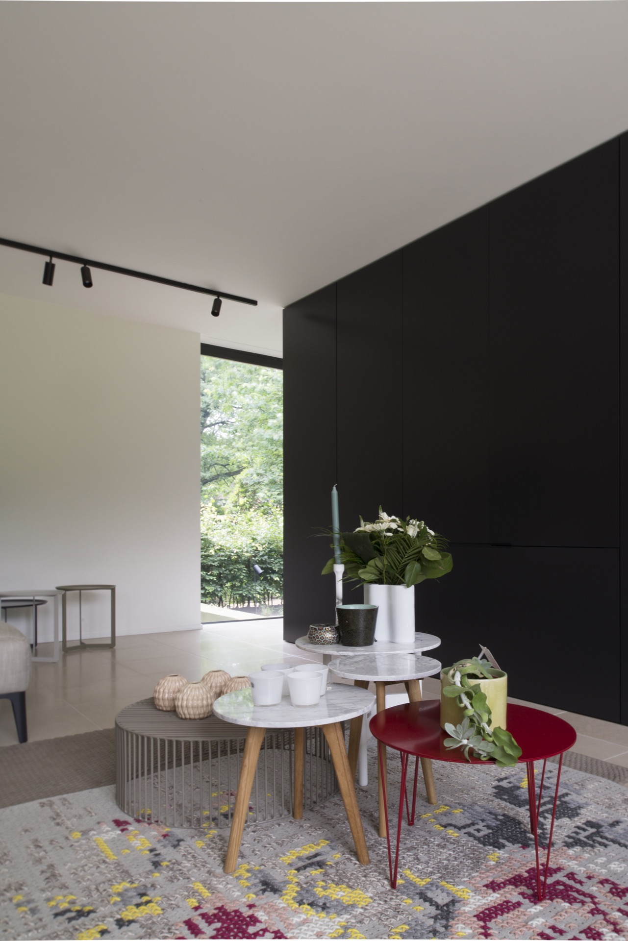 luxe woonkamer met haard