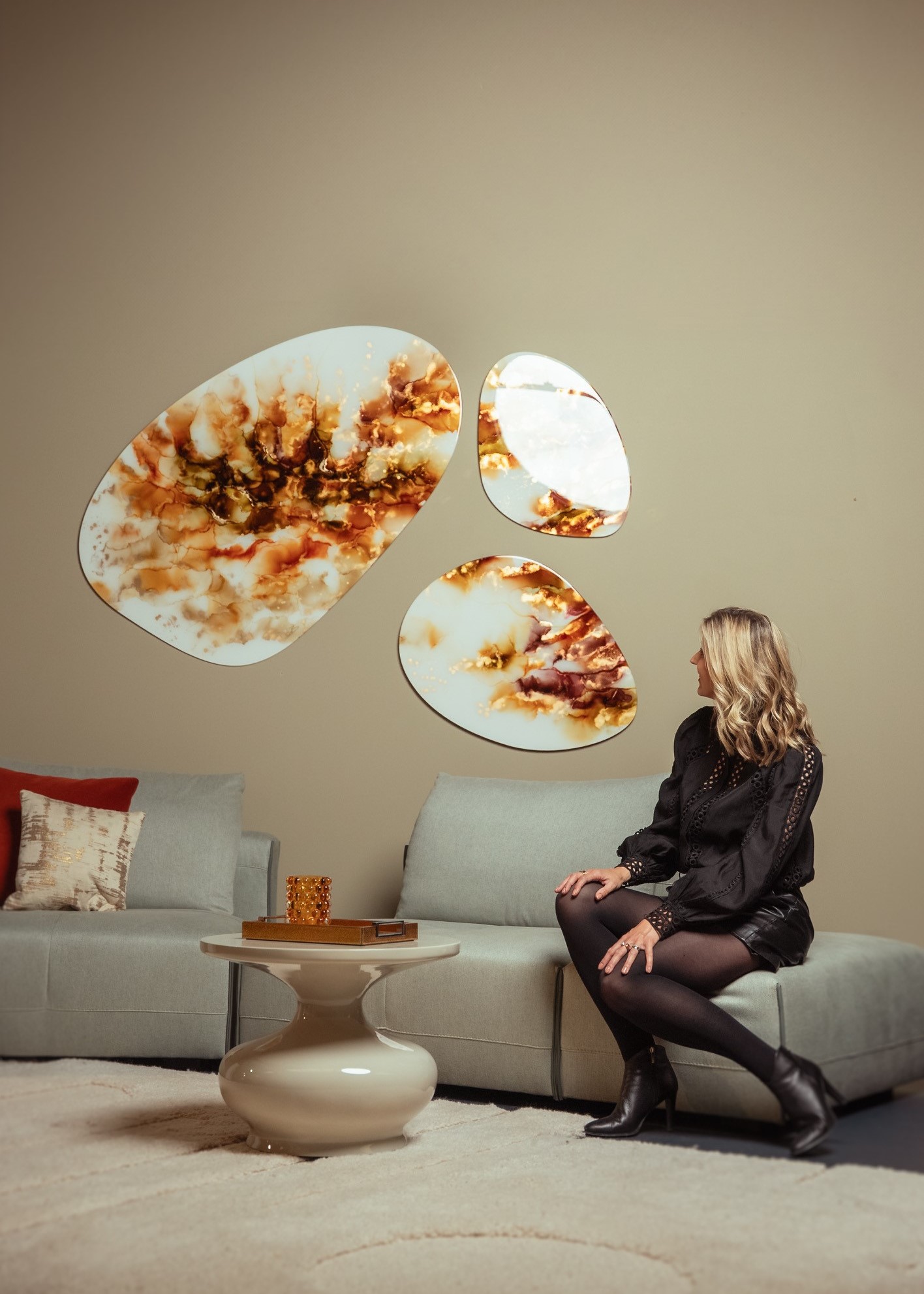 interieur met design kunst