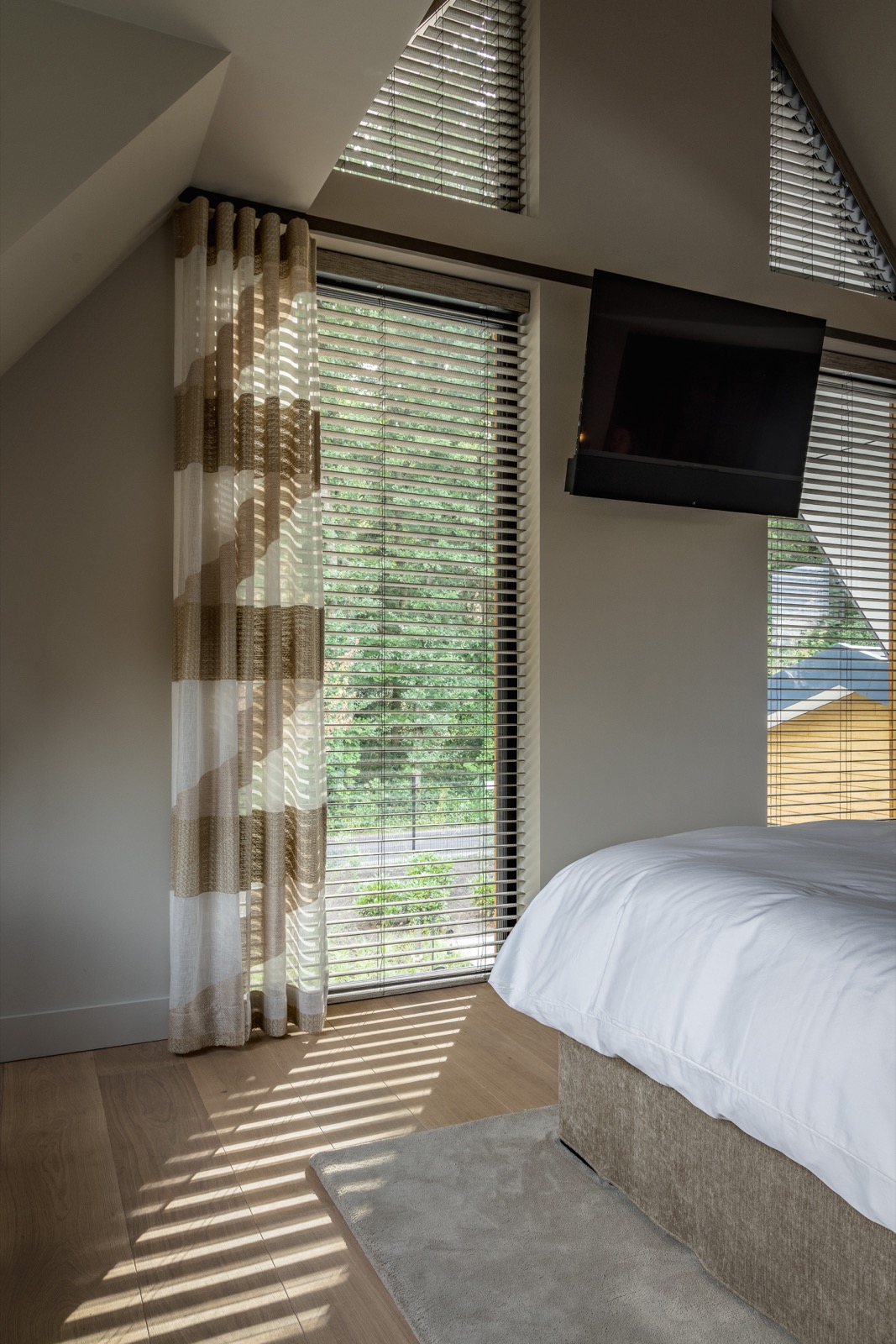 interieur slaapkamer met luxe lampen
