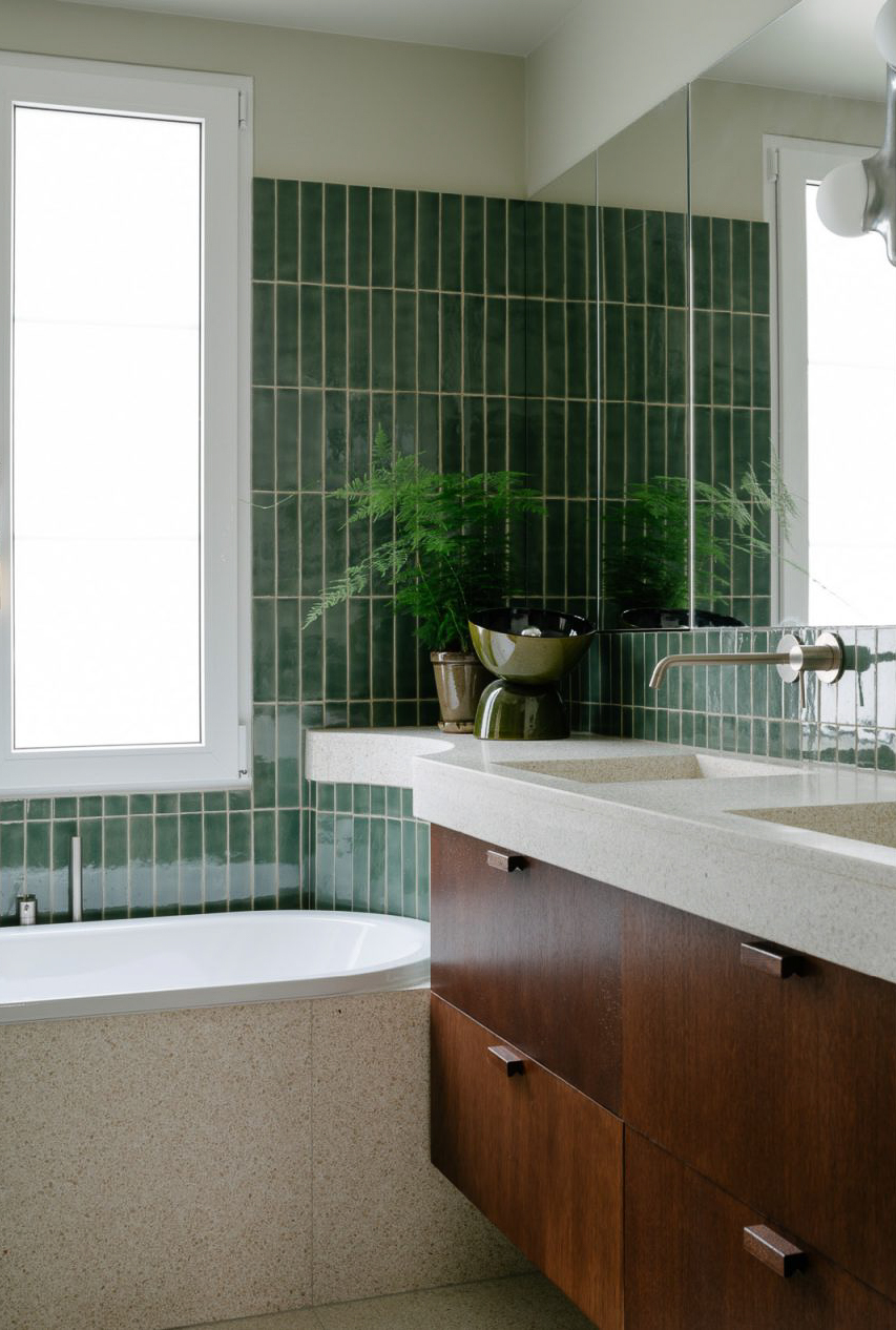 badkamer met luxe tegels