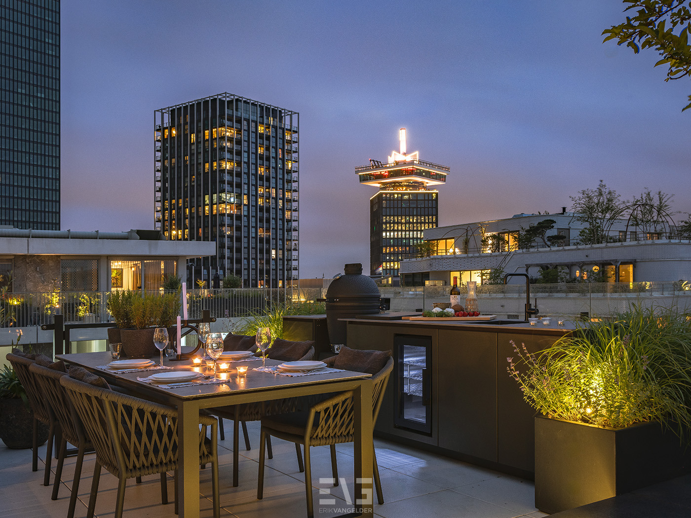 dakterras met buitenkeuken