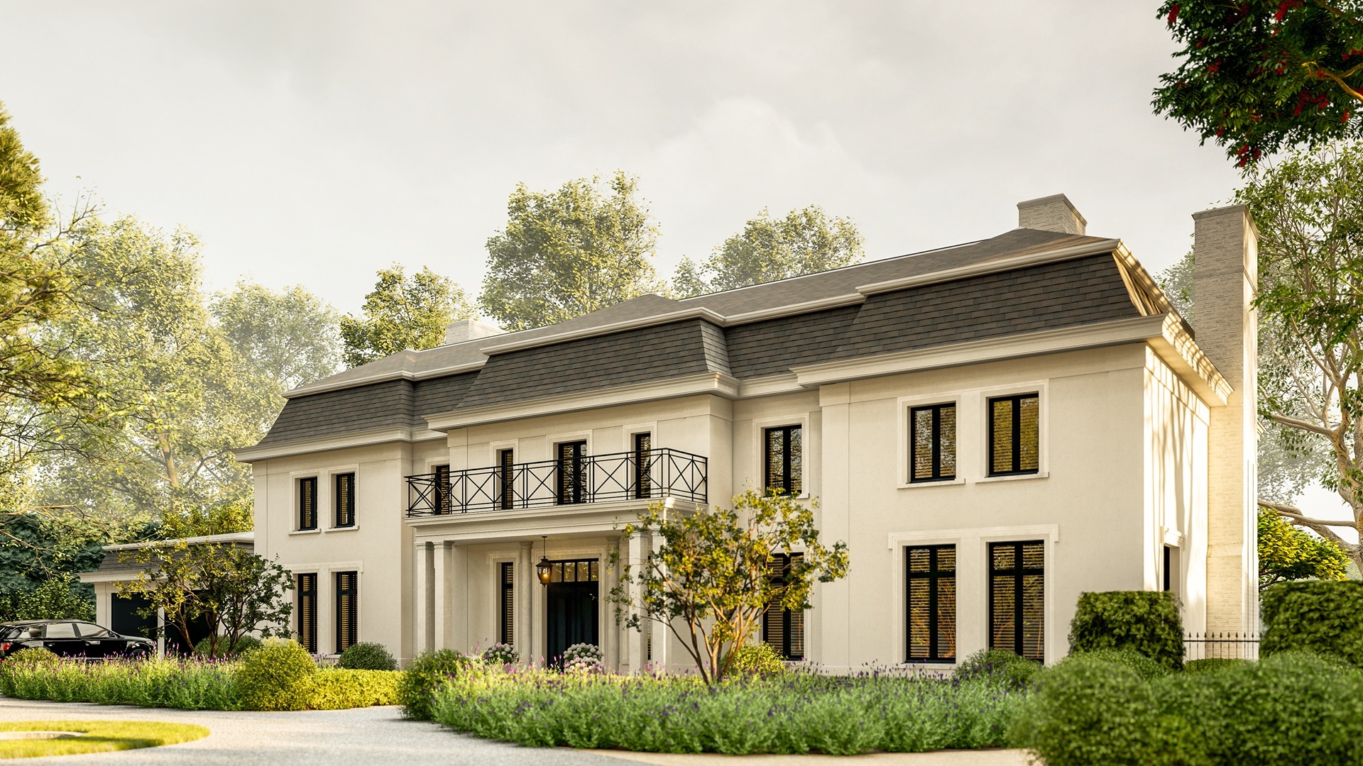 3d ontwerp luxe villa
