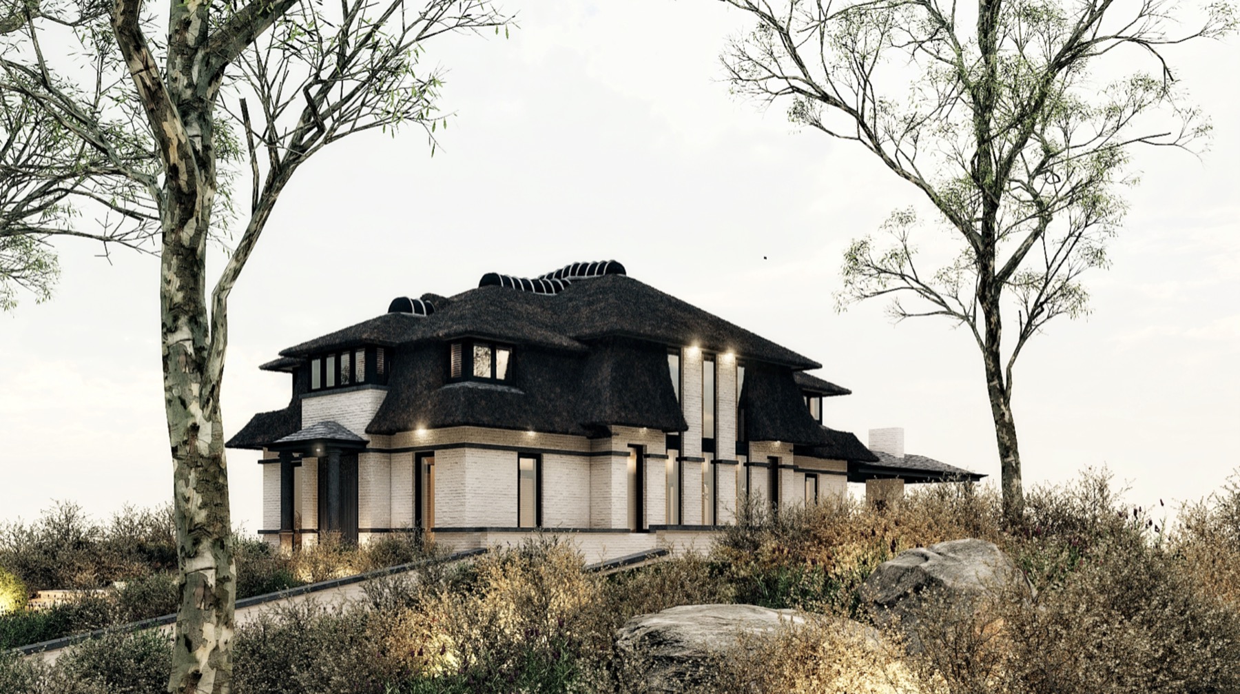 3d ontwerp luxe villa