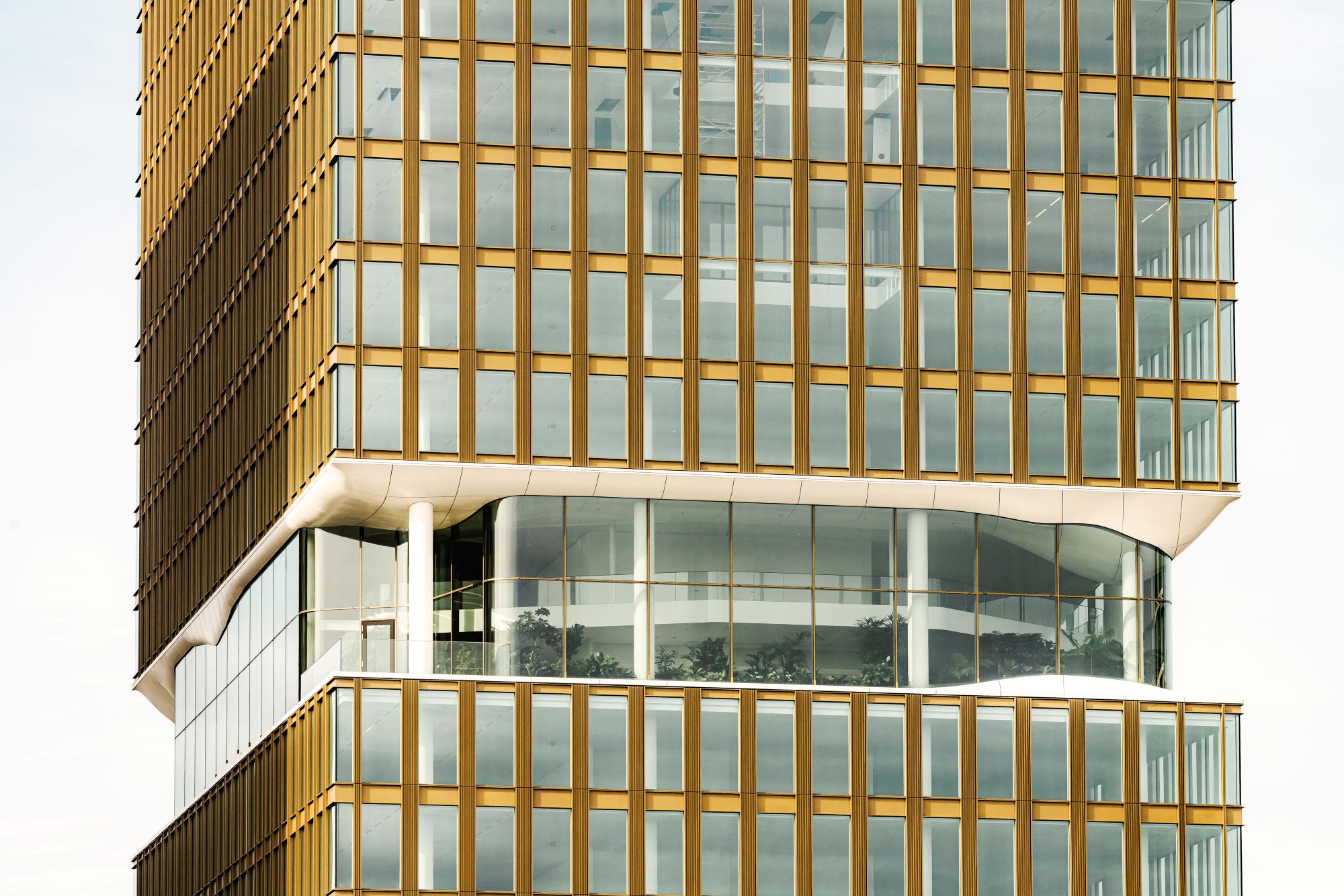 kantoor gevel met glas
