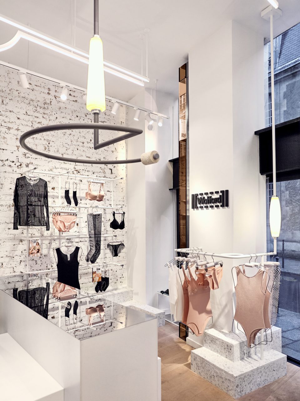 Design verlichting in winkel