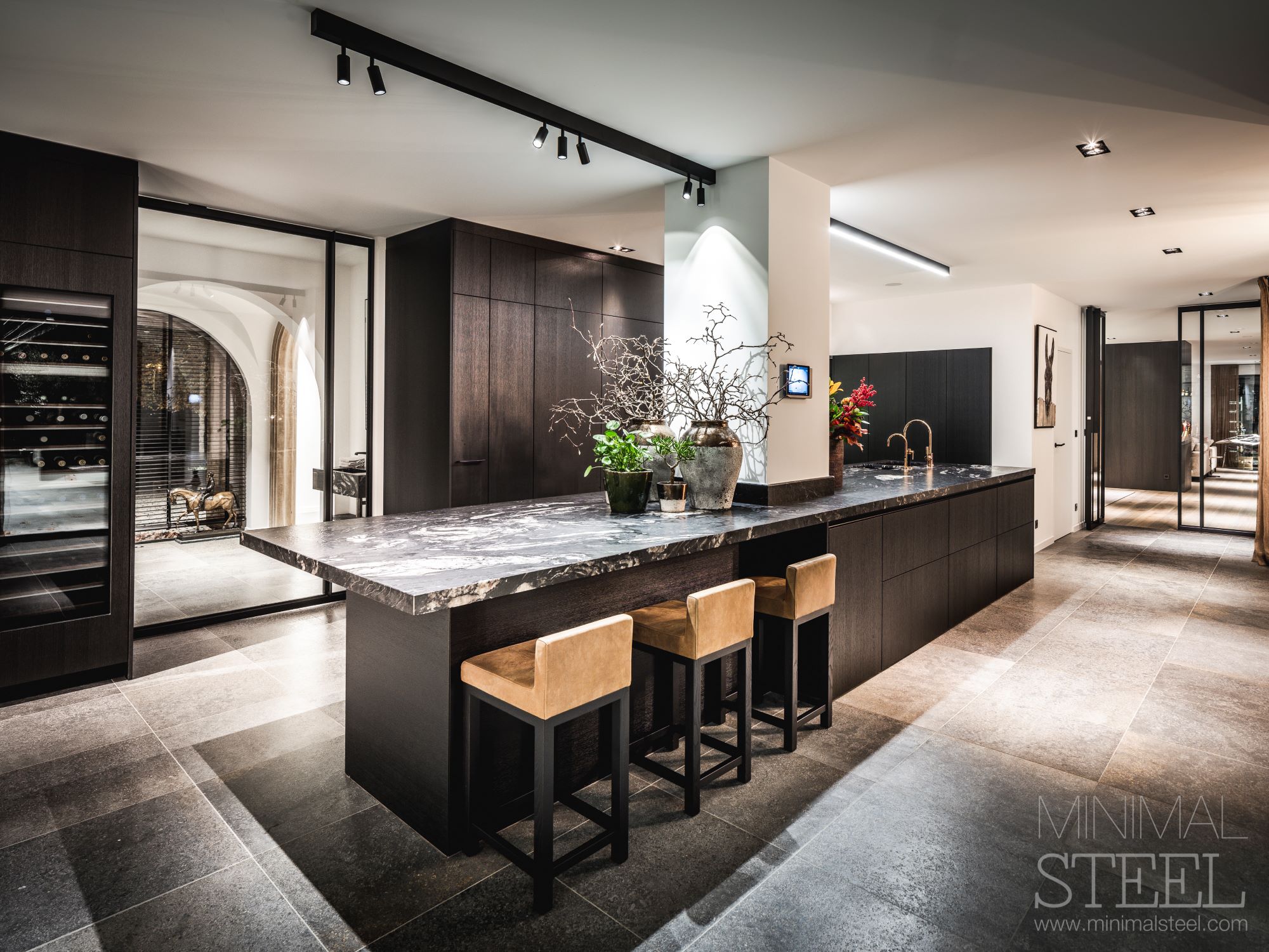 stalen deuren in keuken