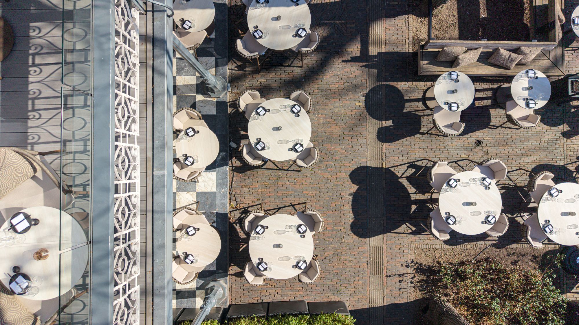 bovenaanzicht terras