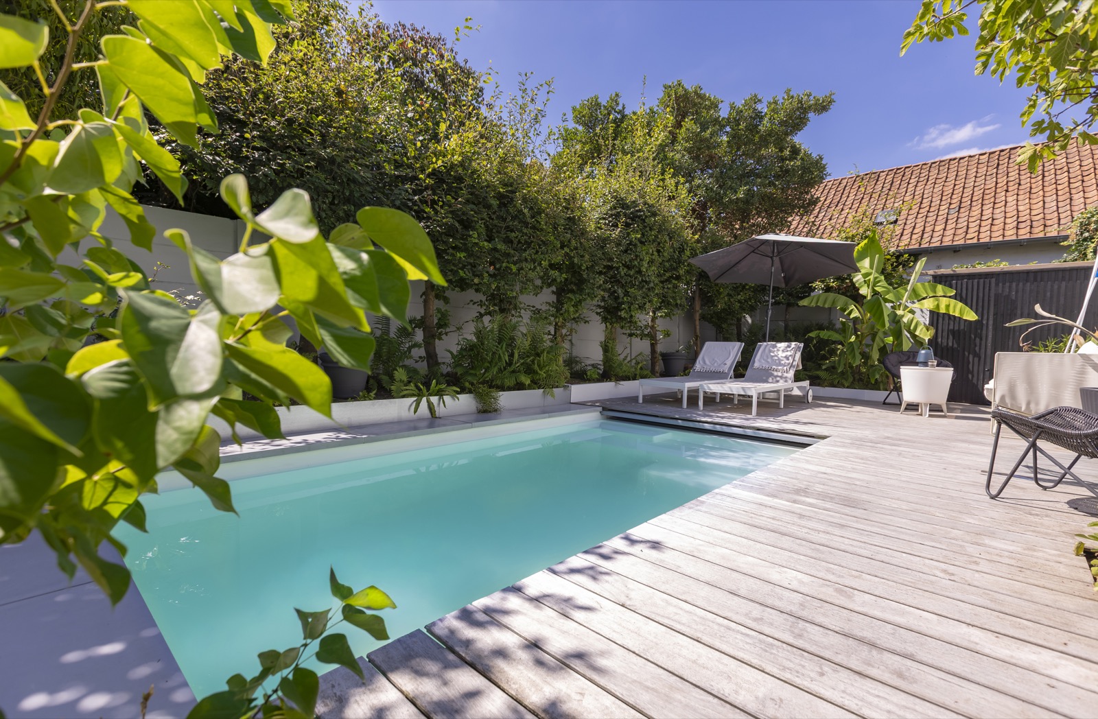 luxe zwembad in tuin