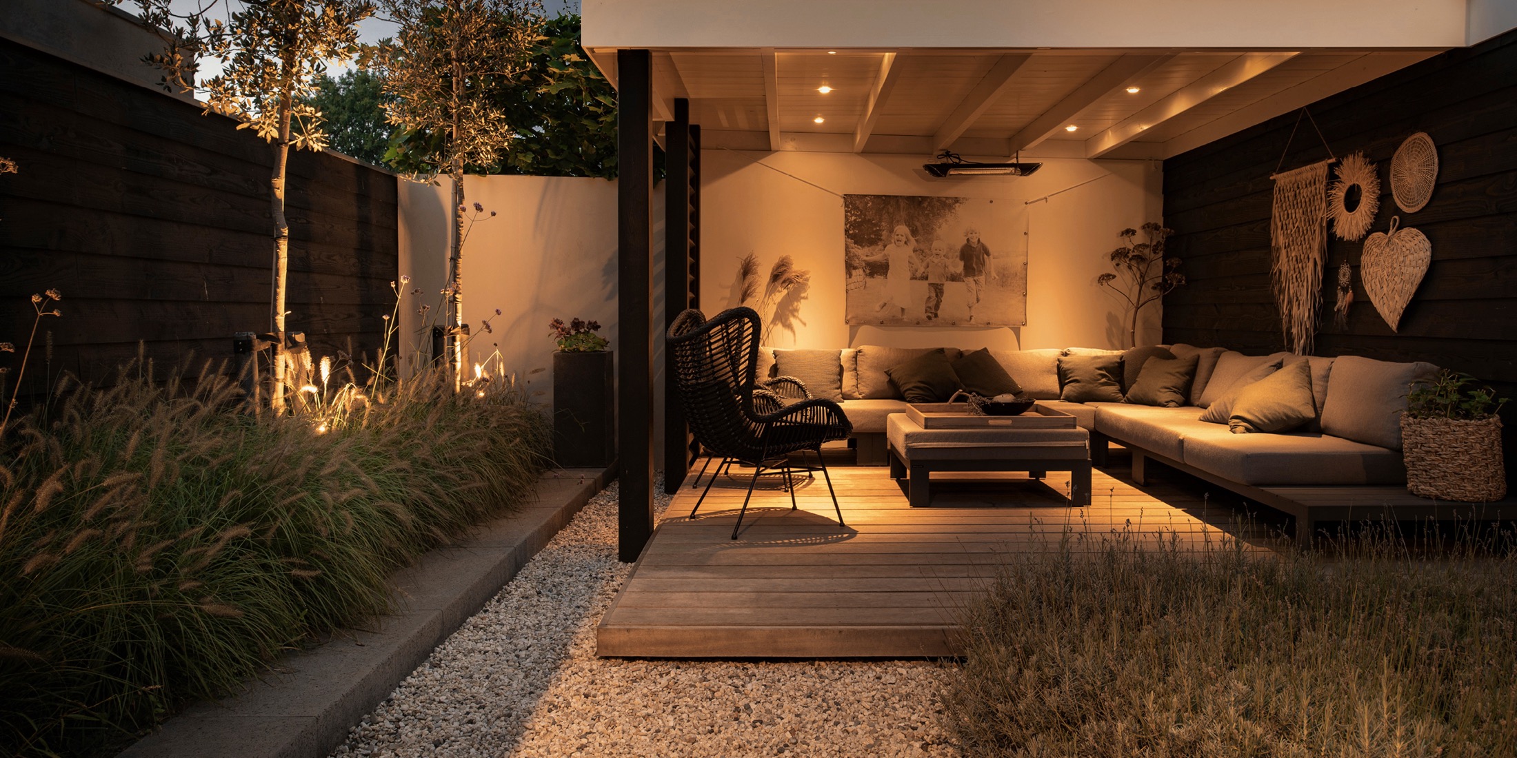 luxe veranda in tuin