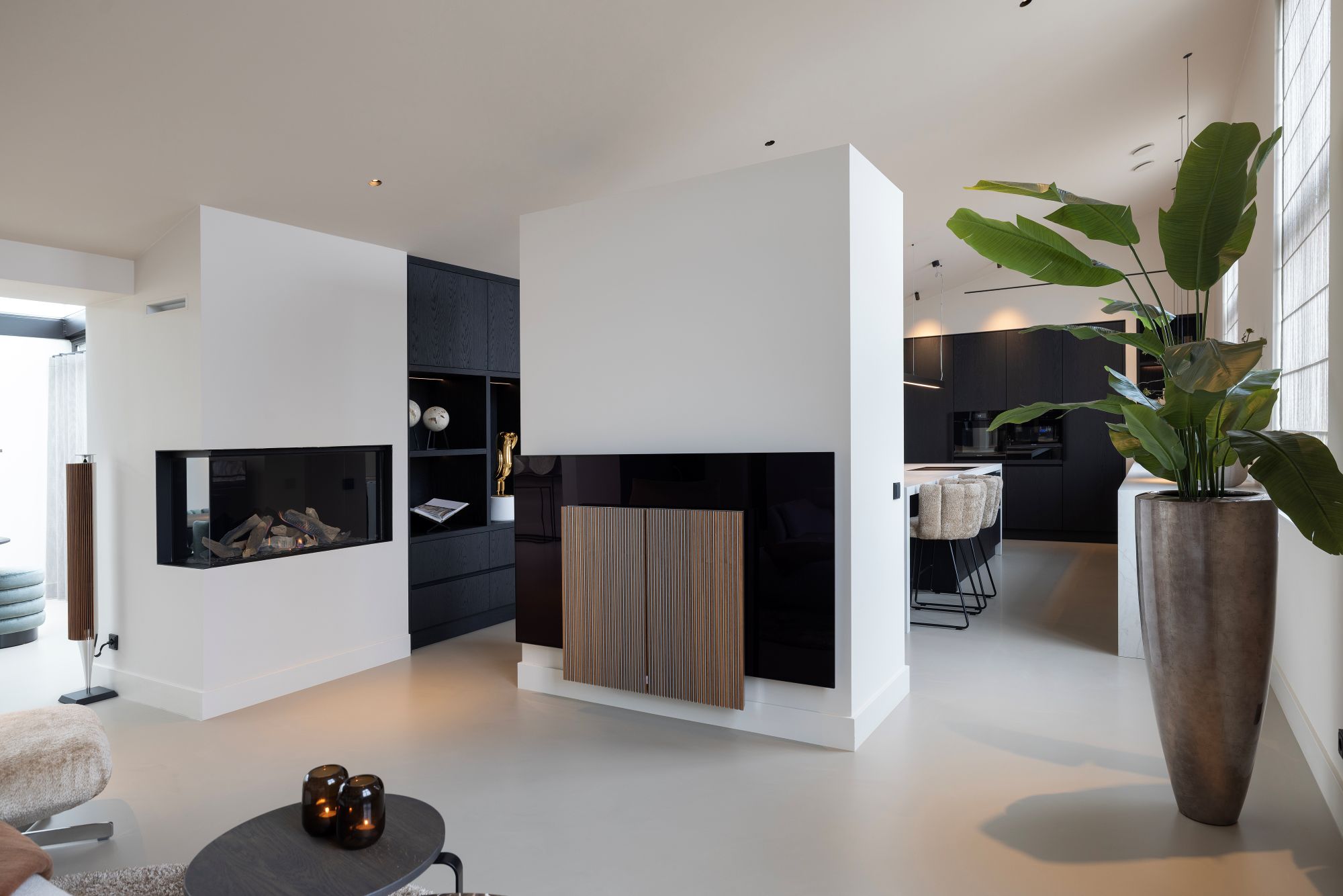 woonkamer met gietvloer