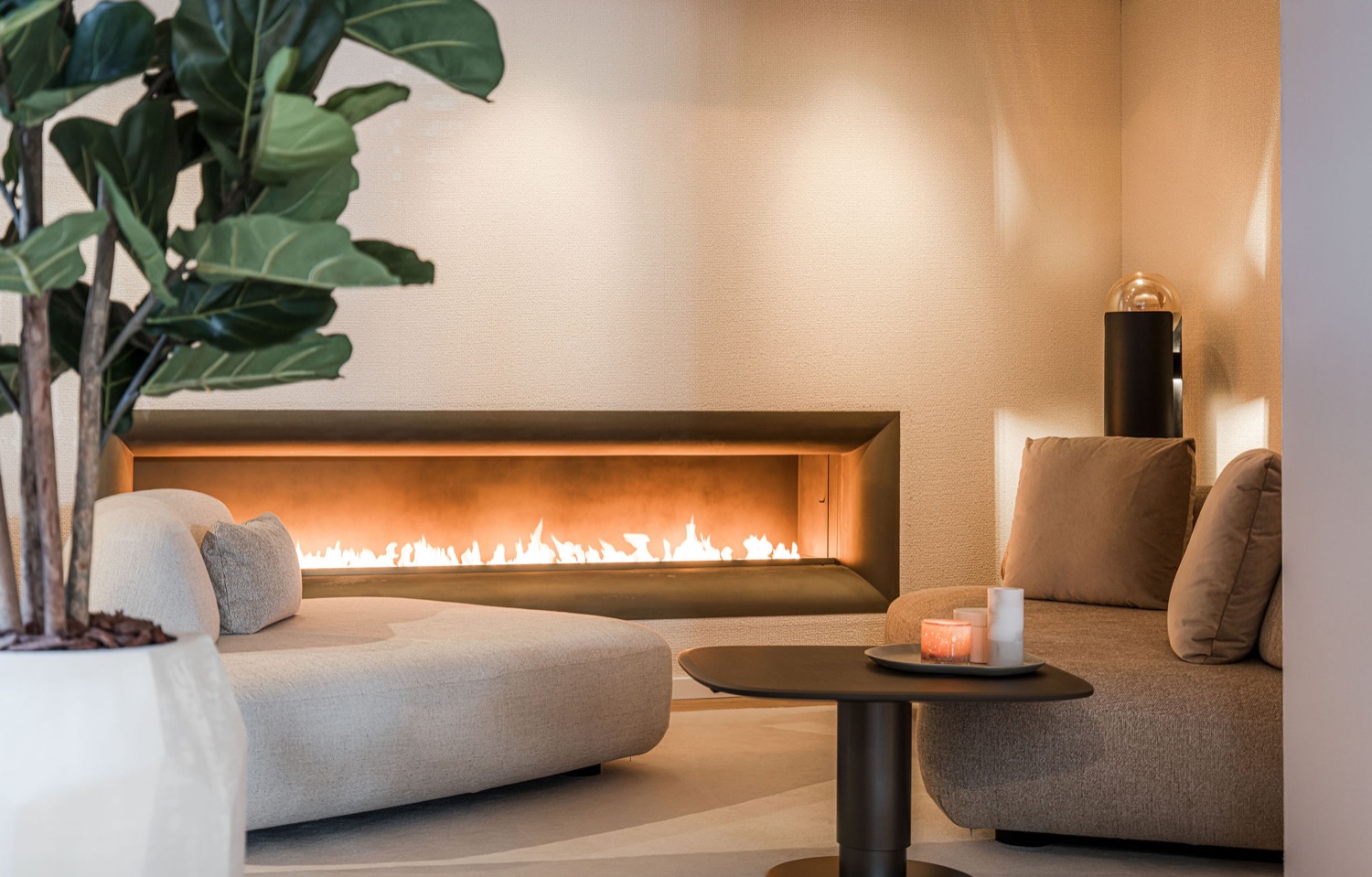 luxe haard in kamer
