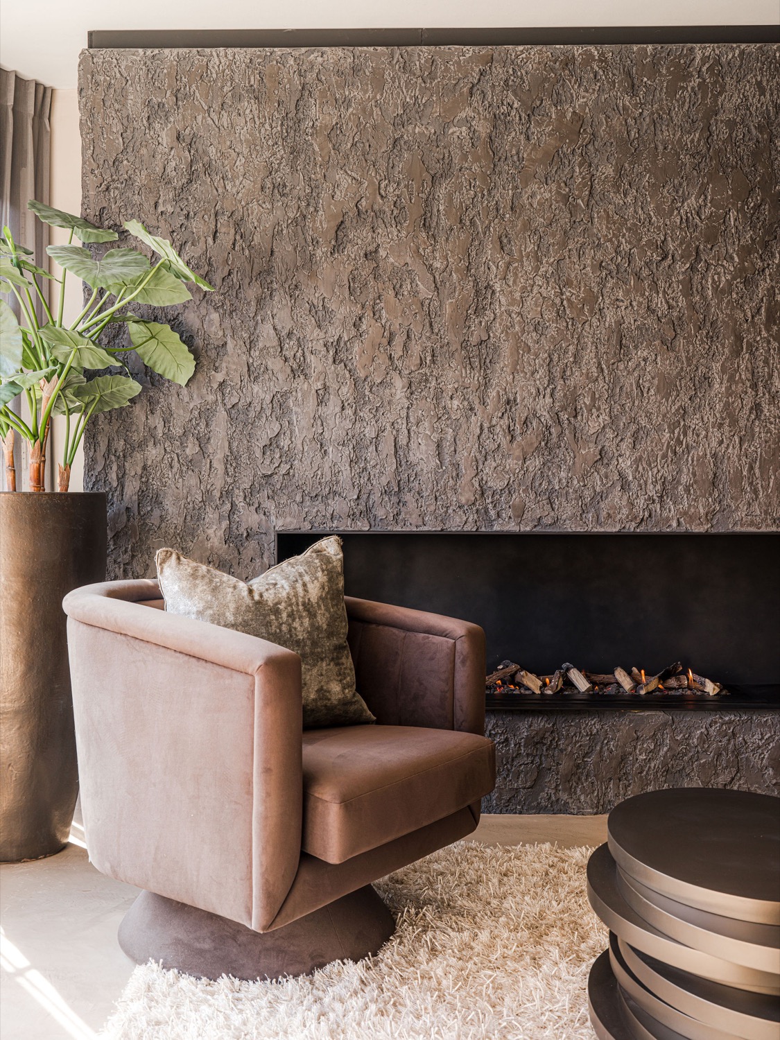 luxe haard met stoel