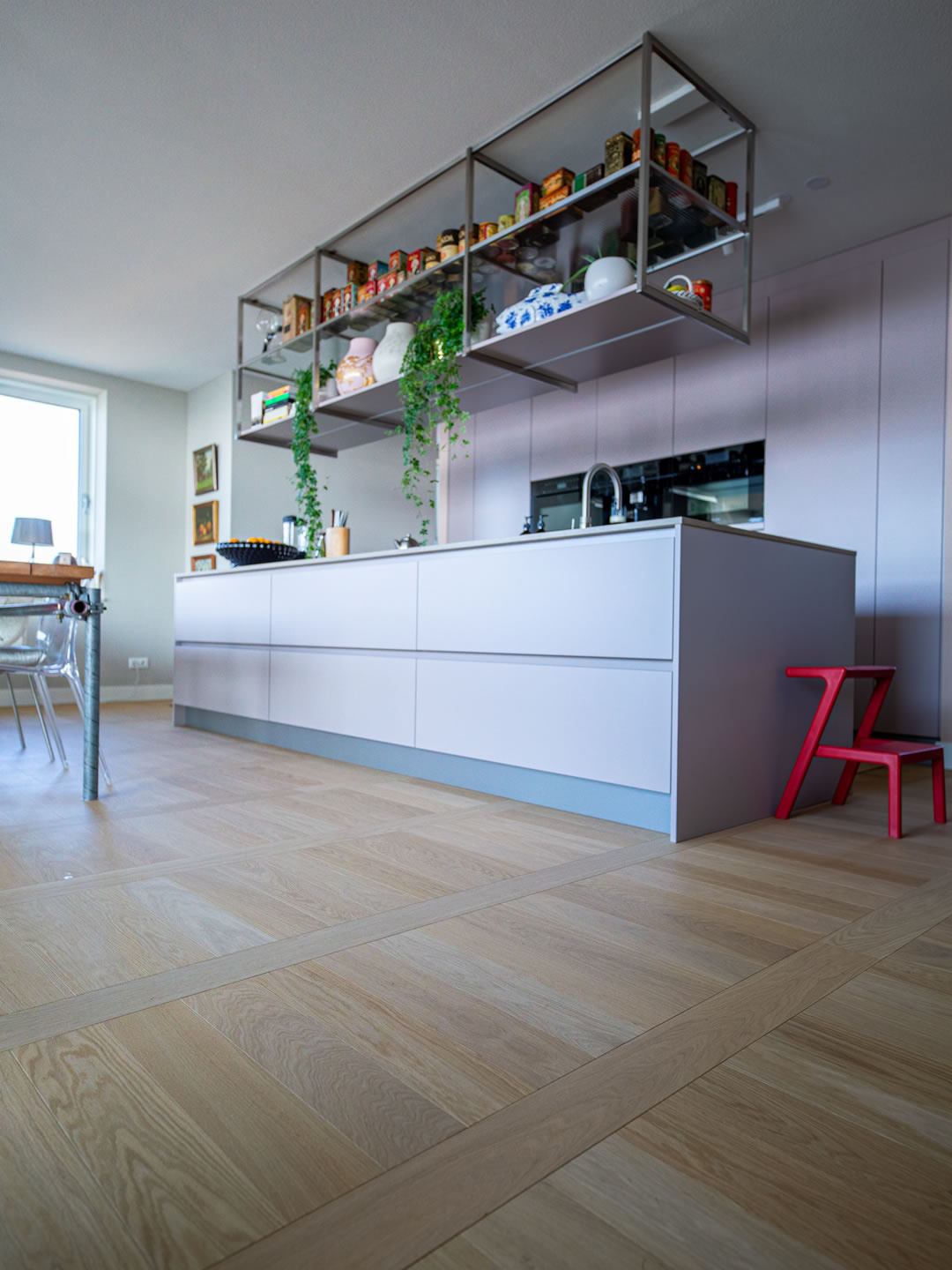 houten vloer in keuken