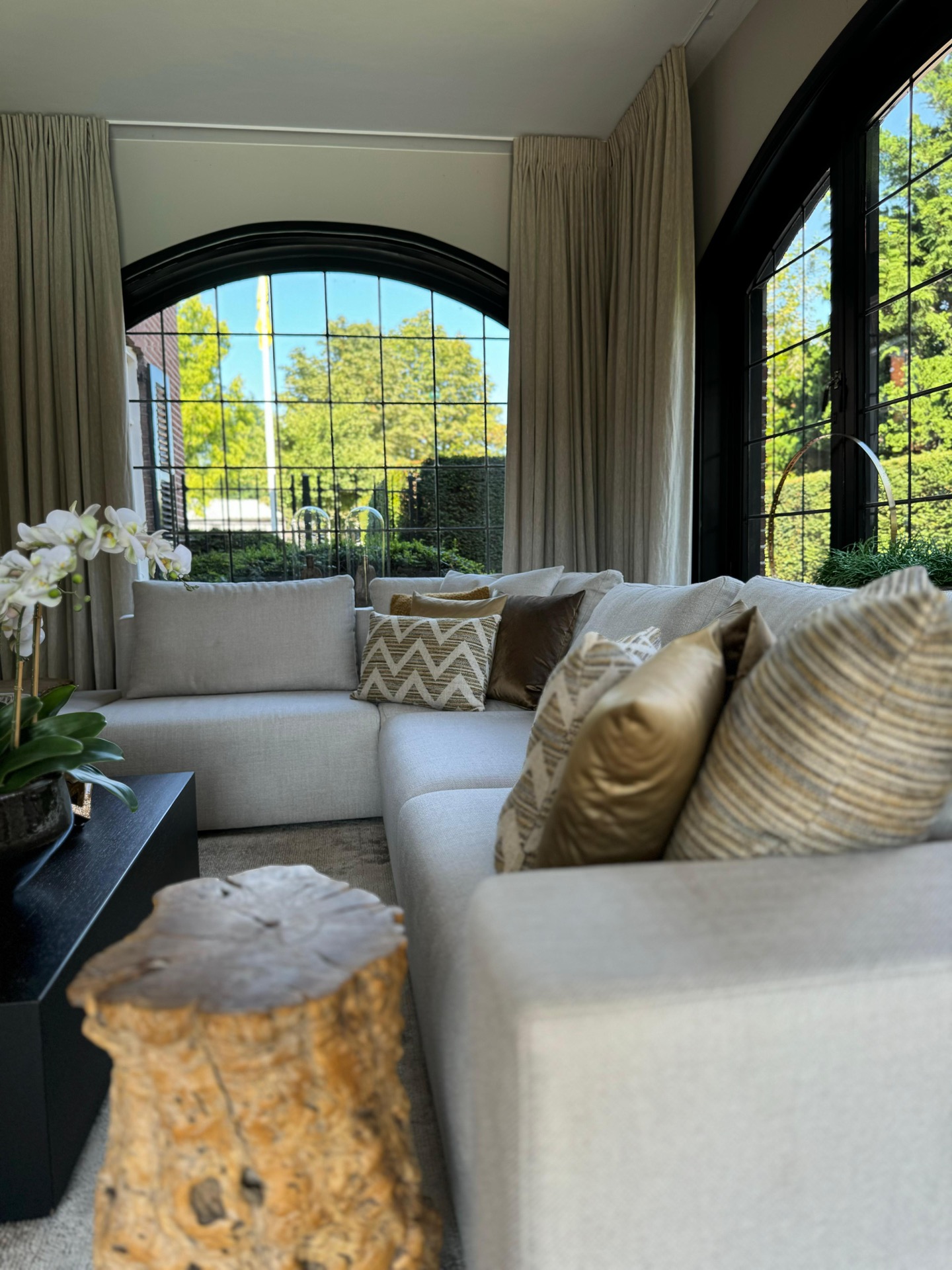 luxe bank met kussens