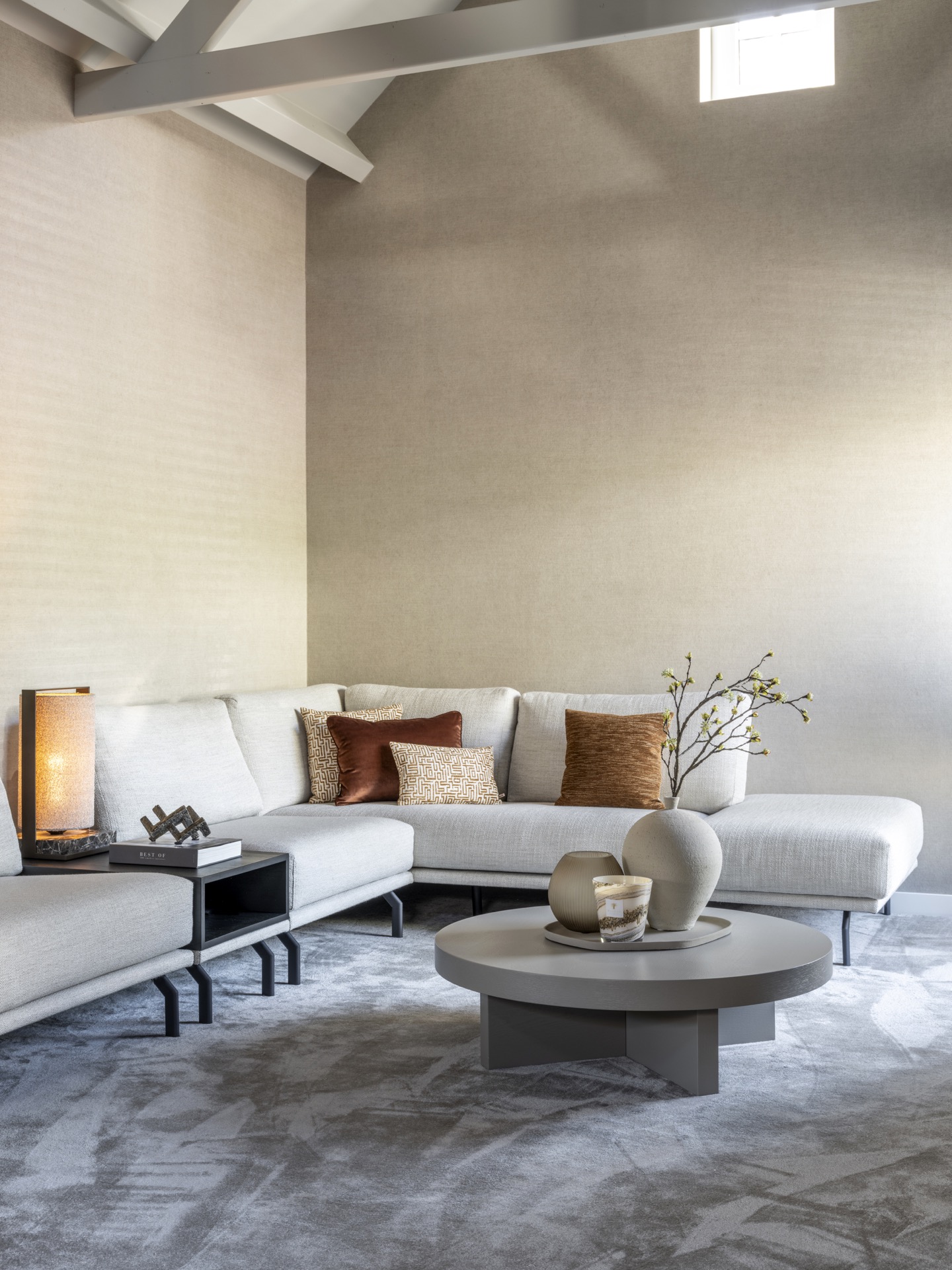 design bank met kussens