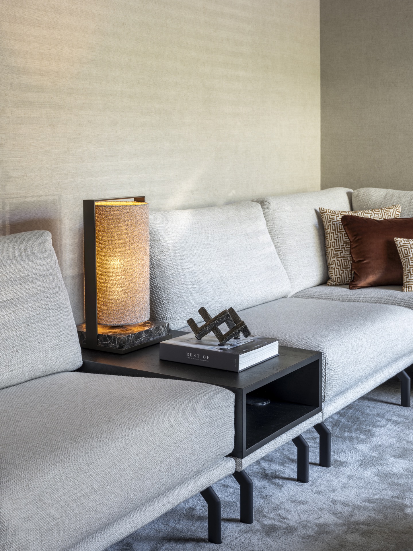 woonkamer met luxe accessoires