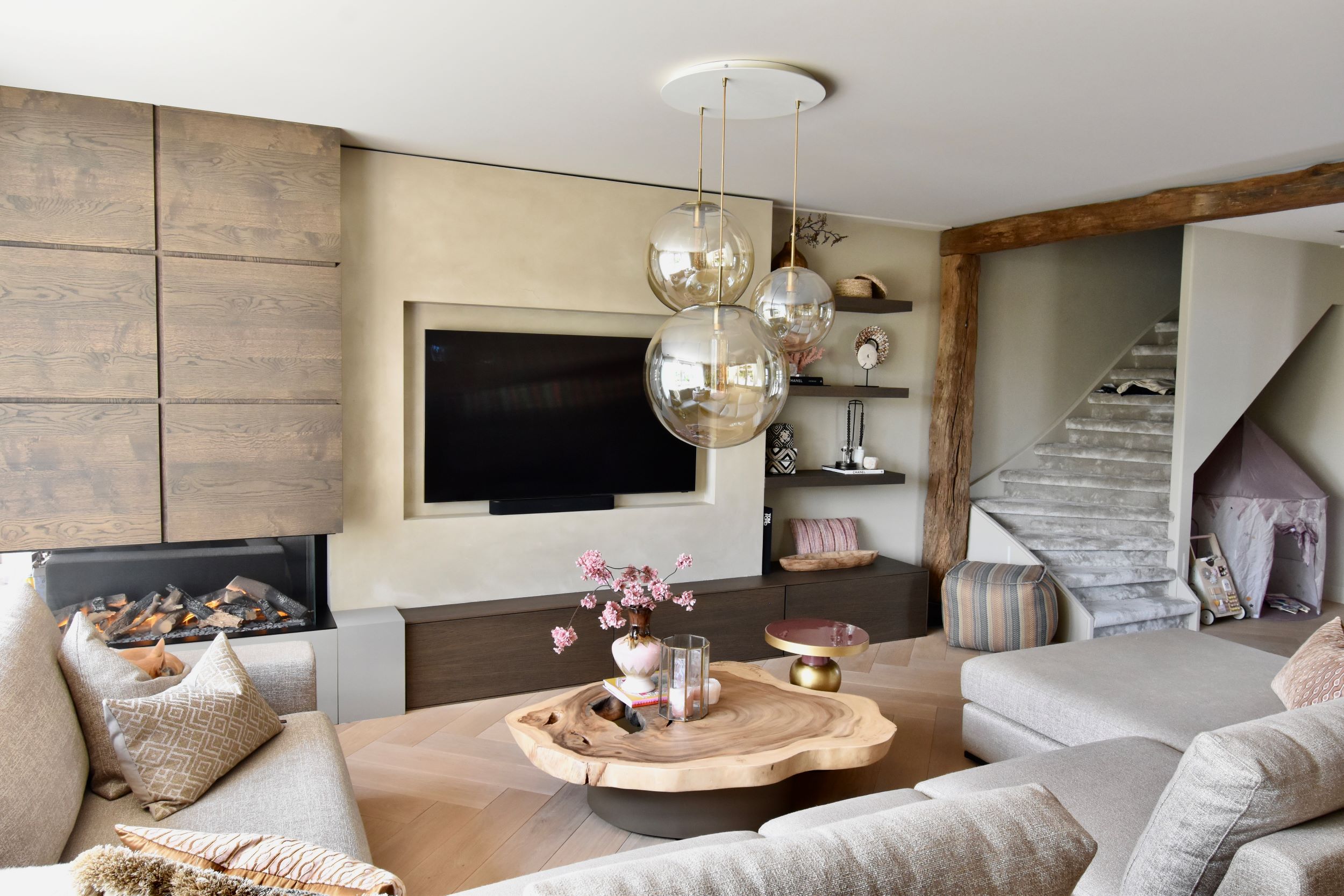 exclusieve wandafwerking woonkamer