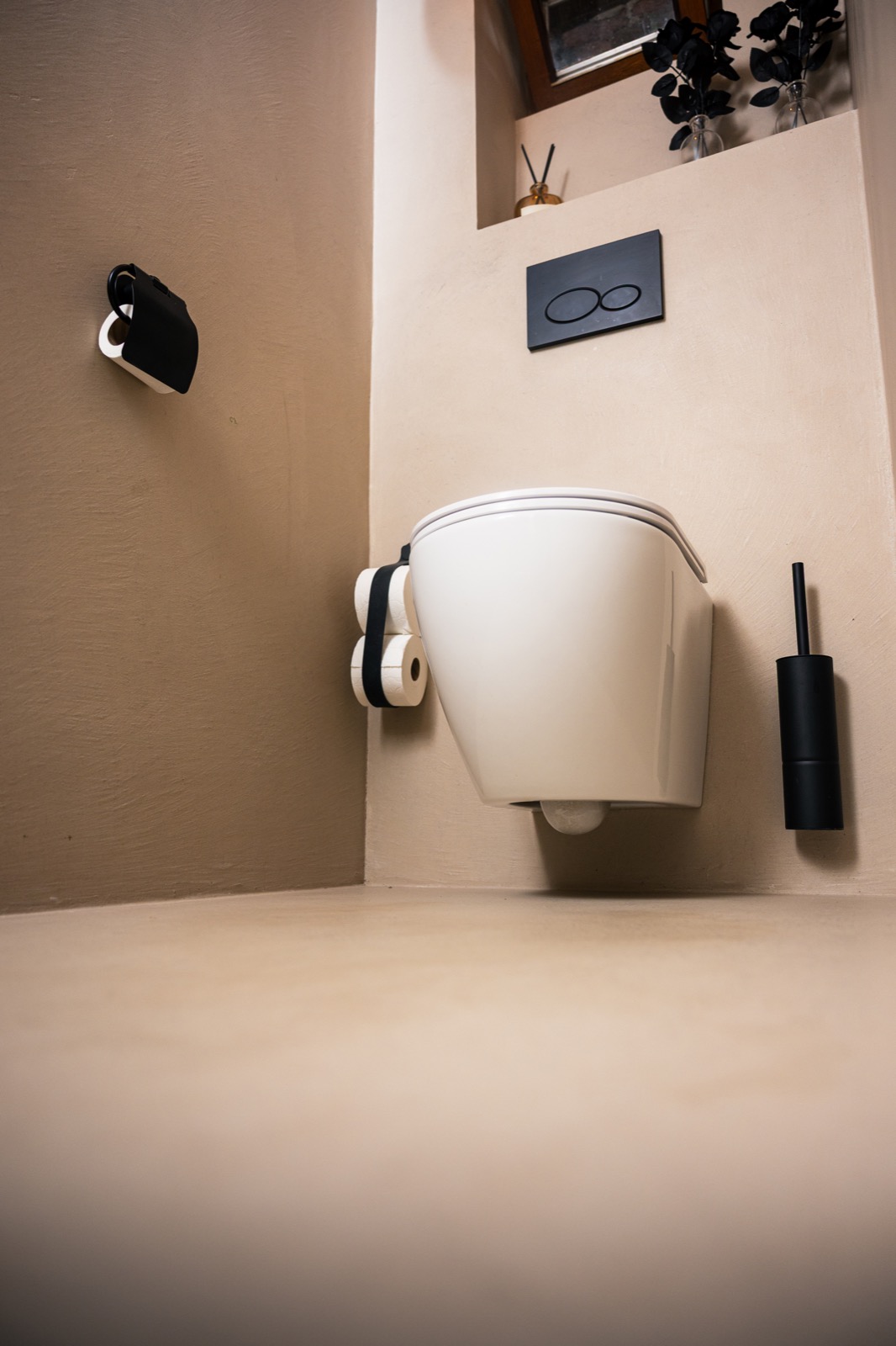 toilet met luxe vloer