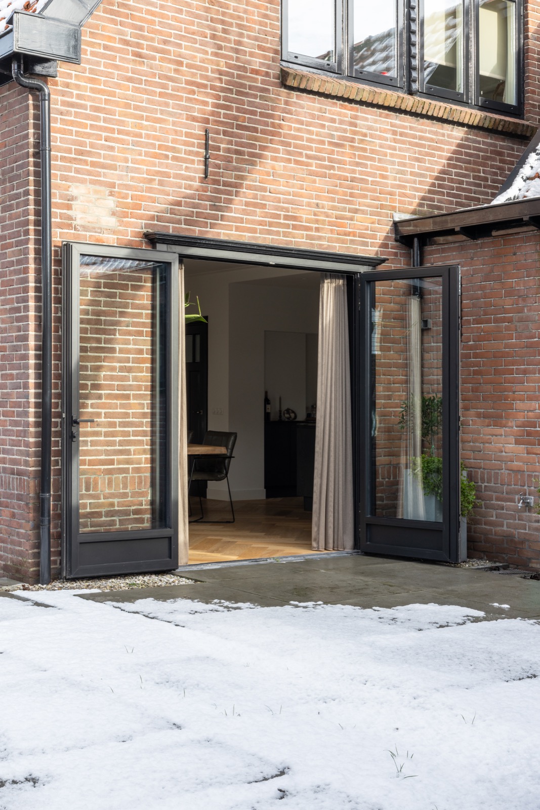 luxe stalen pui buiten