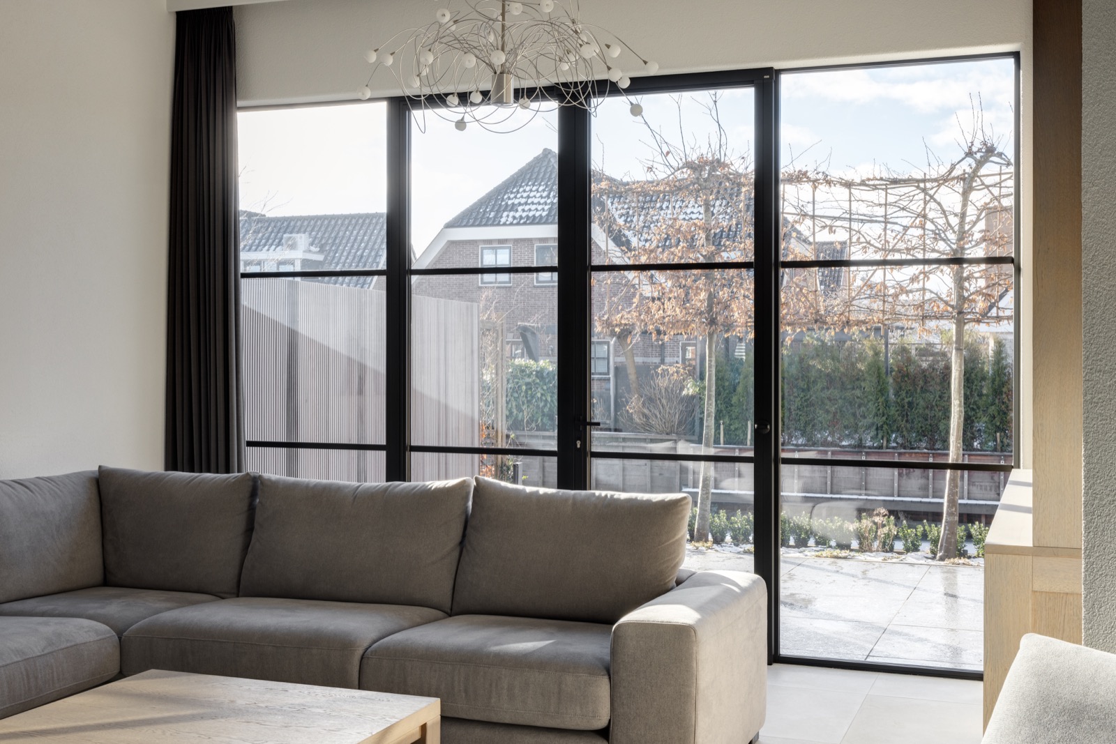 woonkamer met luxe pui