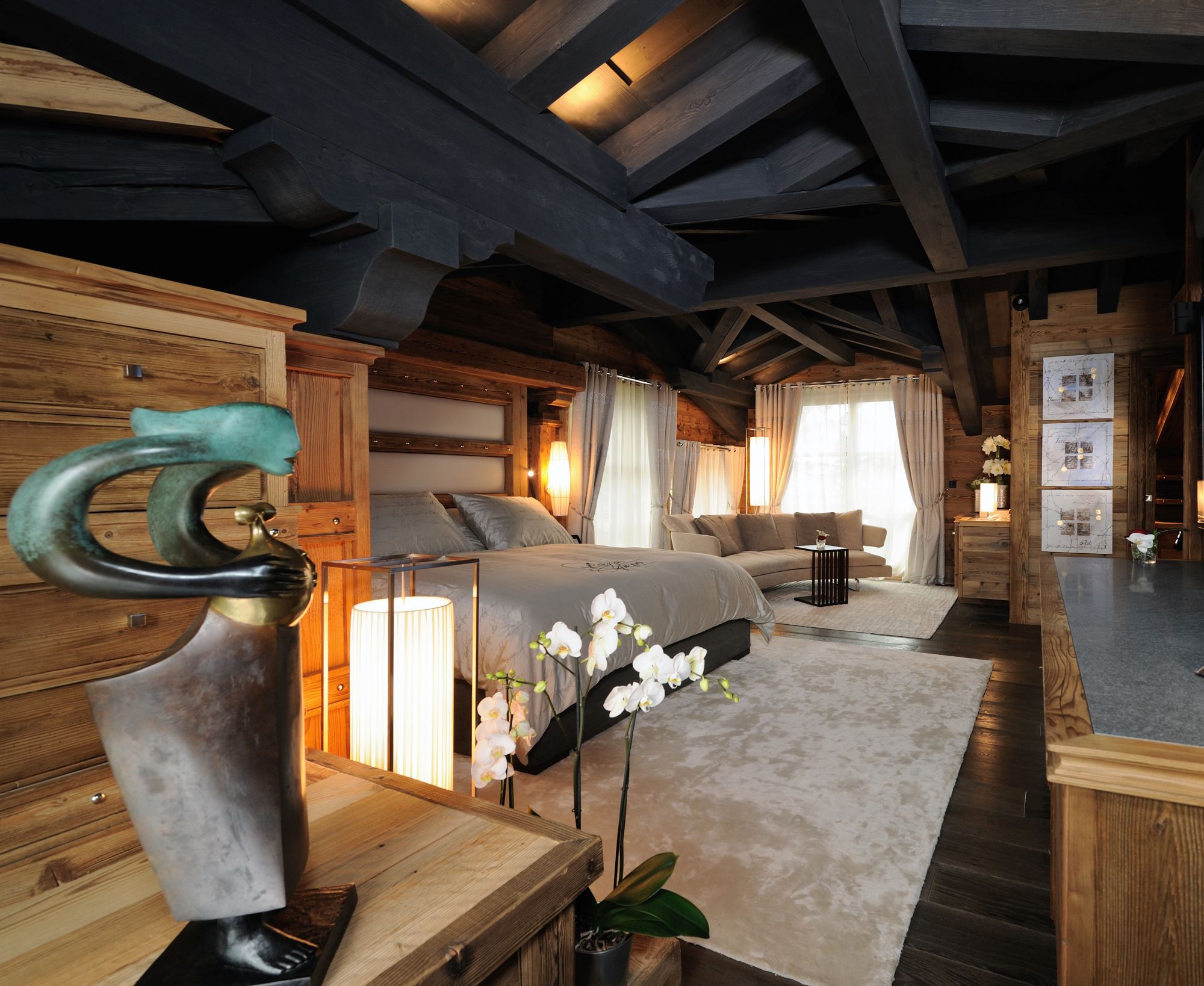 slaapkamer met vloerkleed