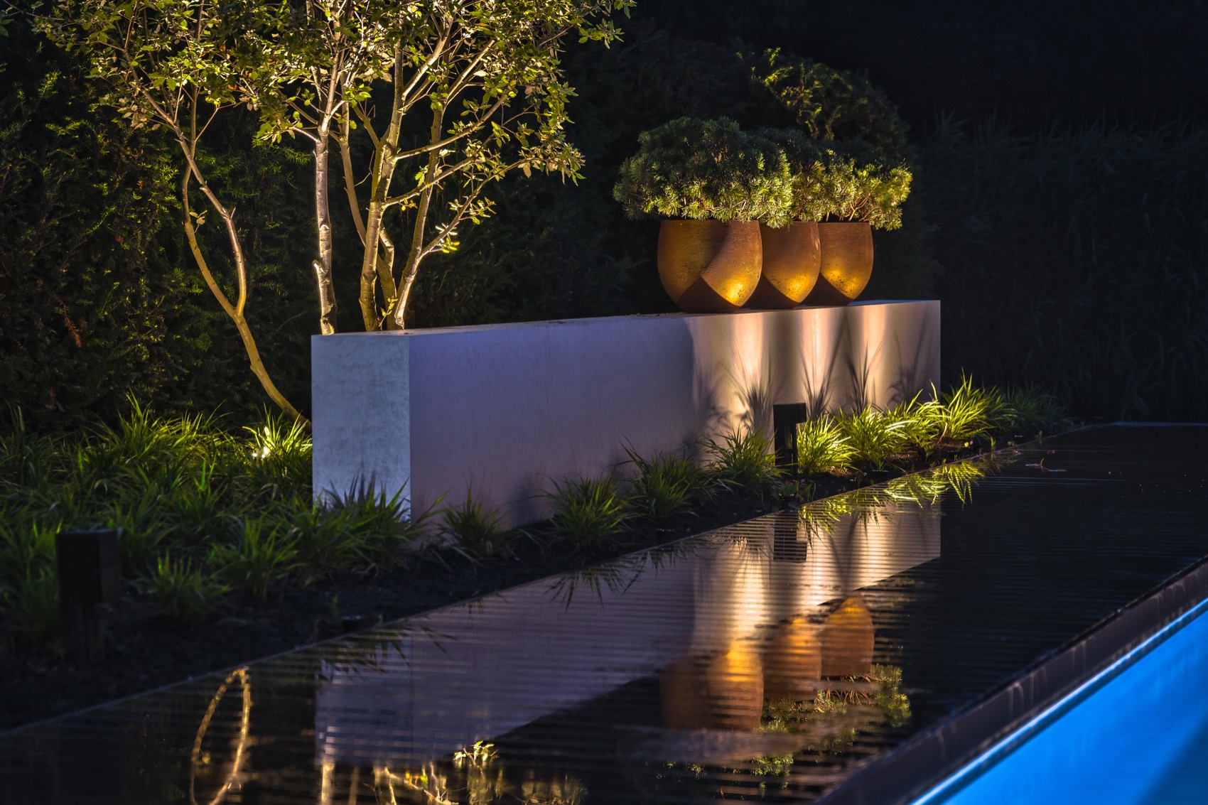 tuin met design zwembad
