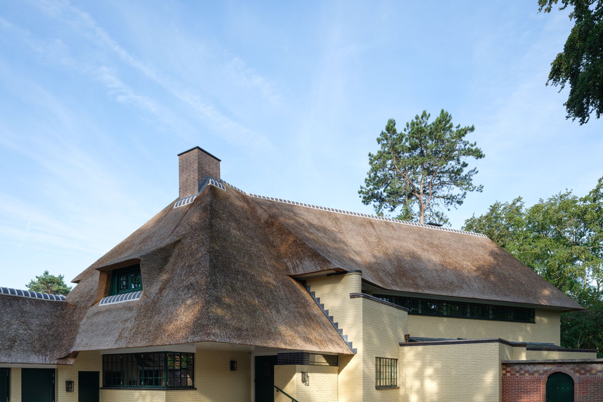rieten dak villa