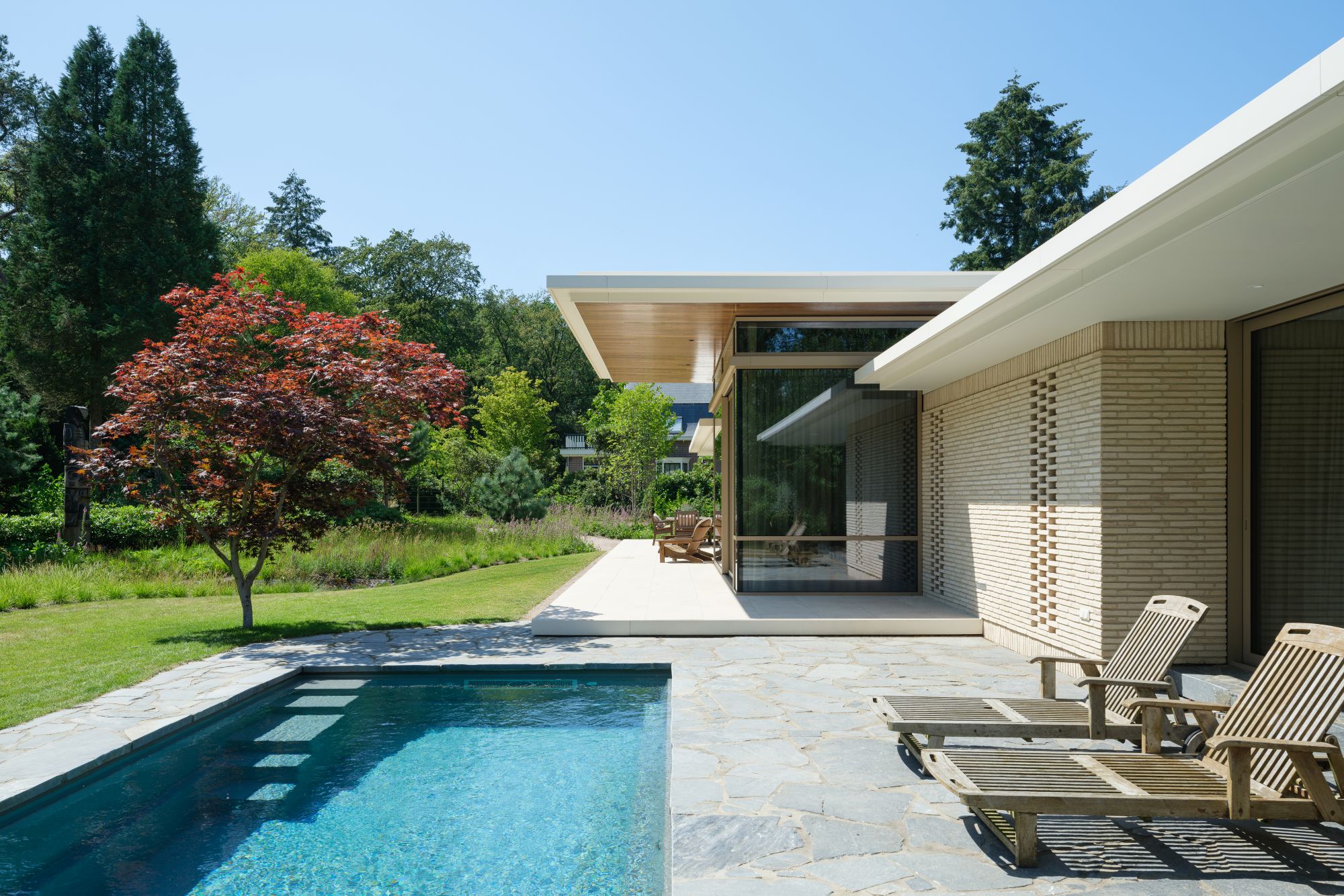 moderne villa tuin