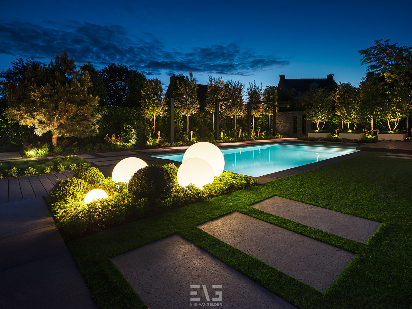 luxe villa tuin