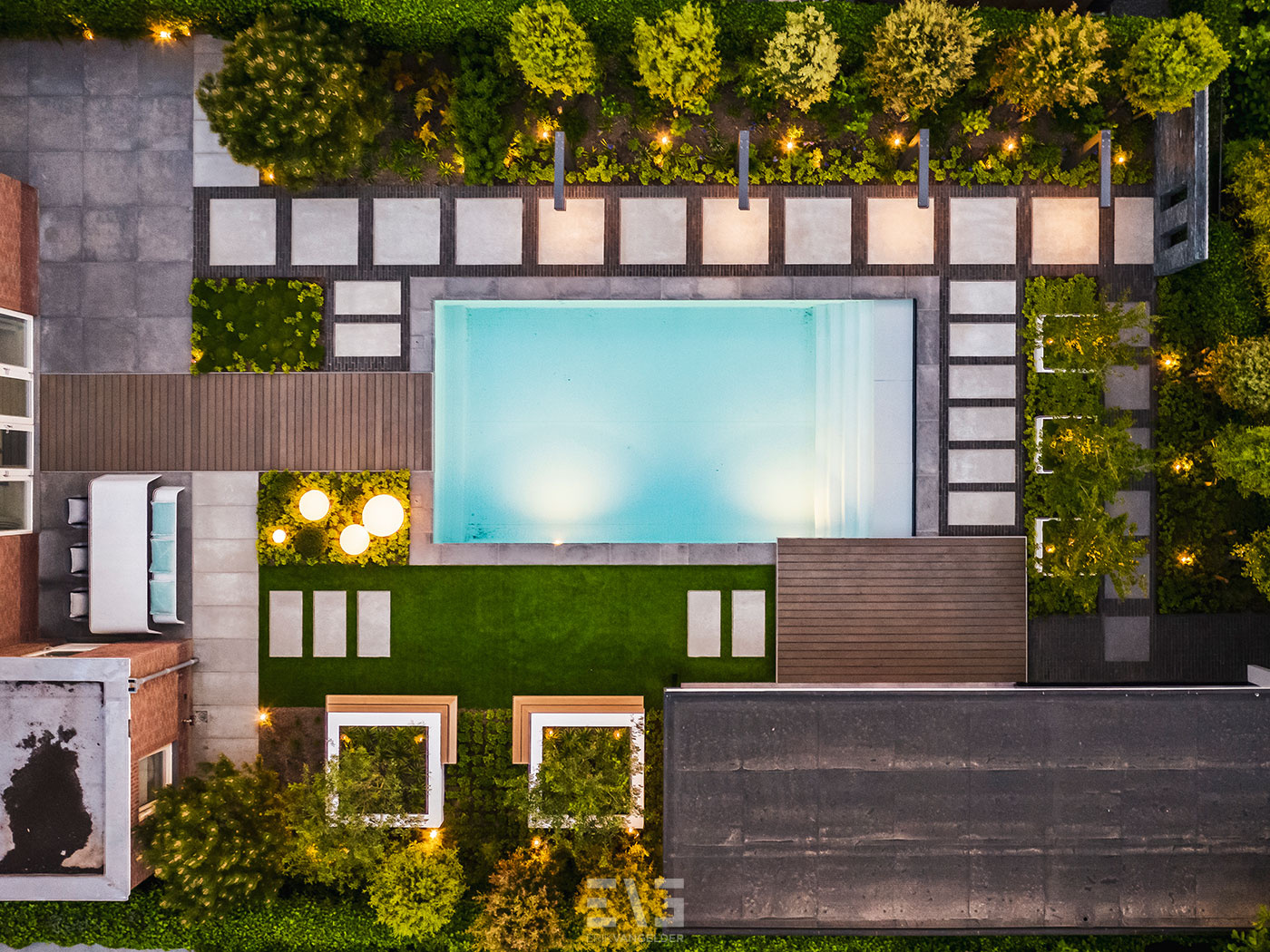 overzicht luxe tuin