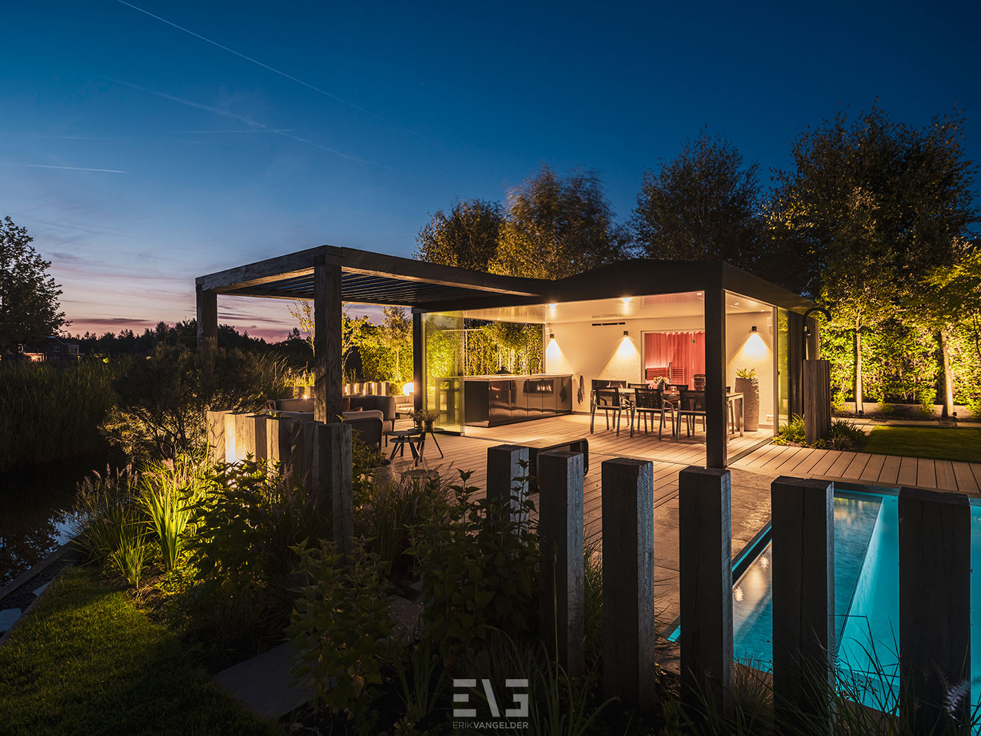 verlichte tuinkamer