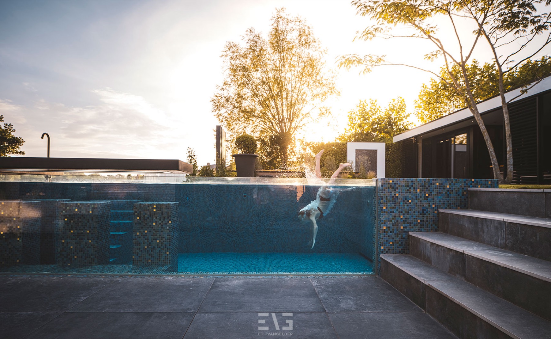 design tuin met zwembad