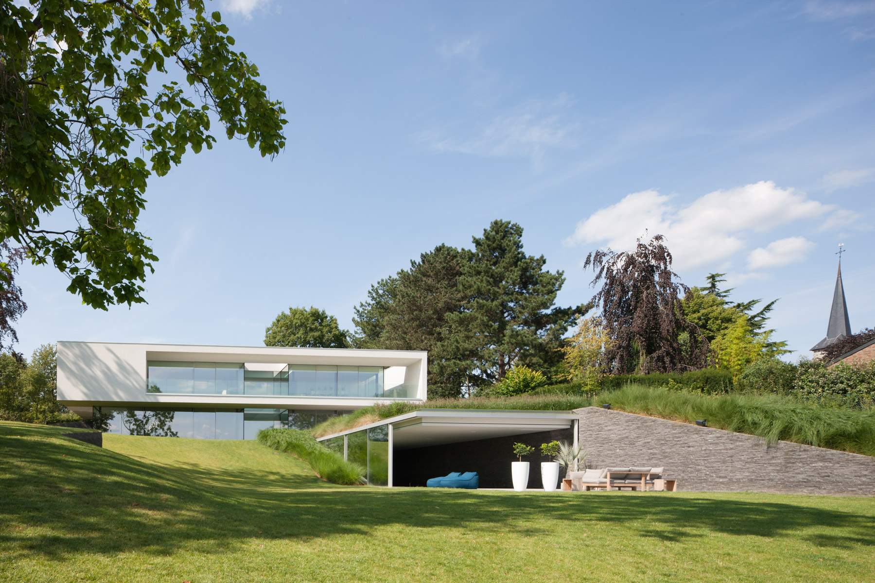 Moderne villa langwerpig