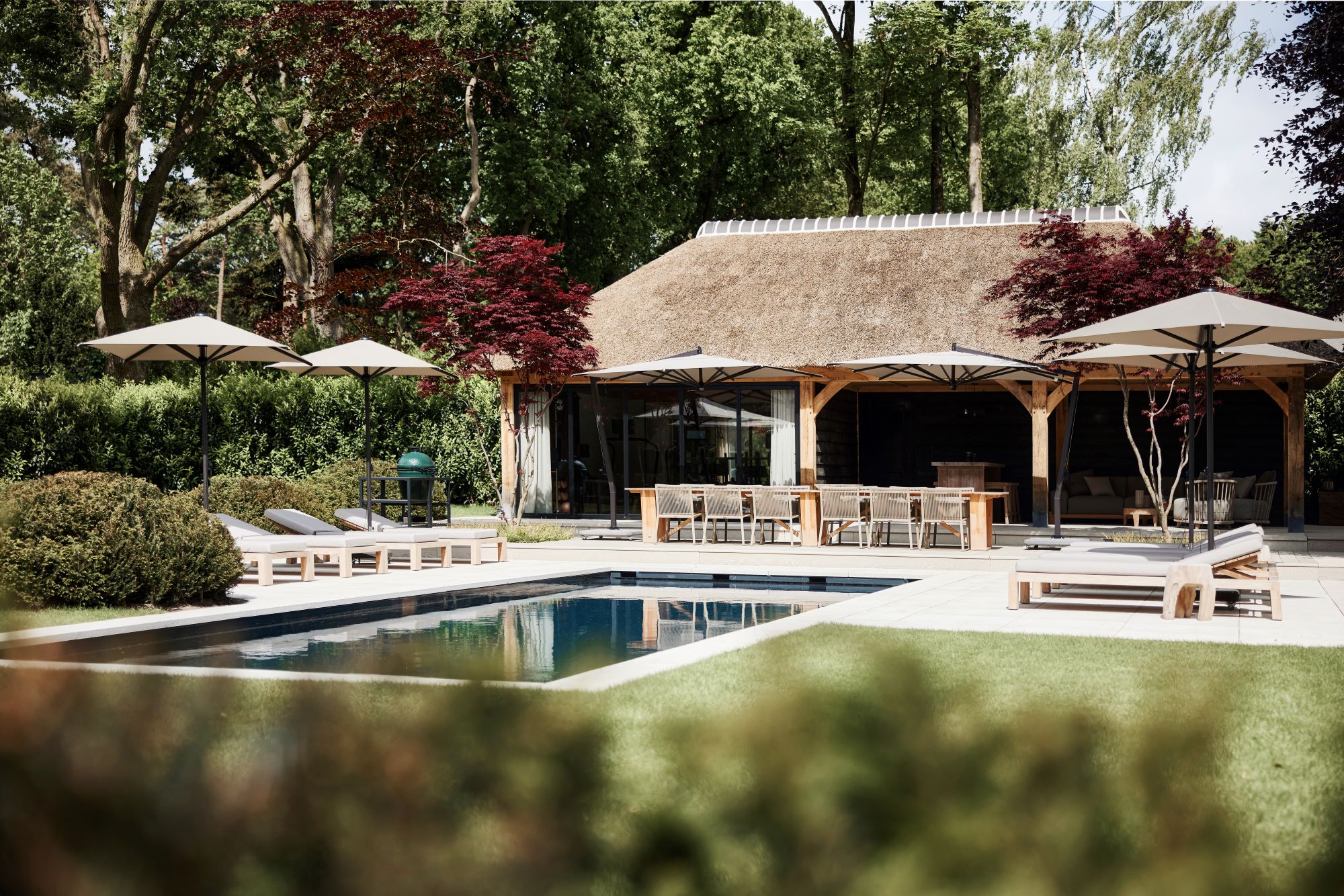 luxe eiken poolhouse