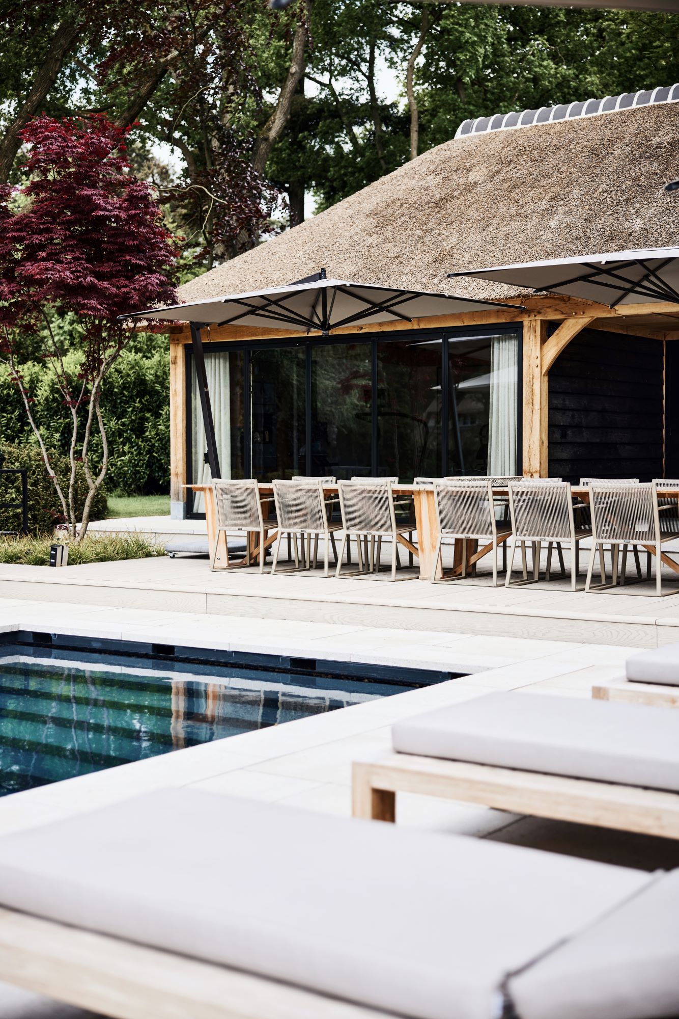 luxe eiken poolhouse