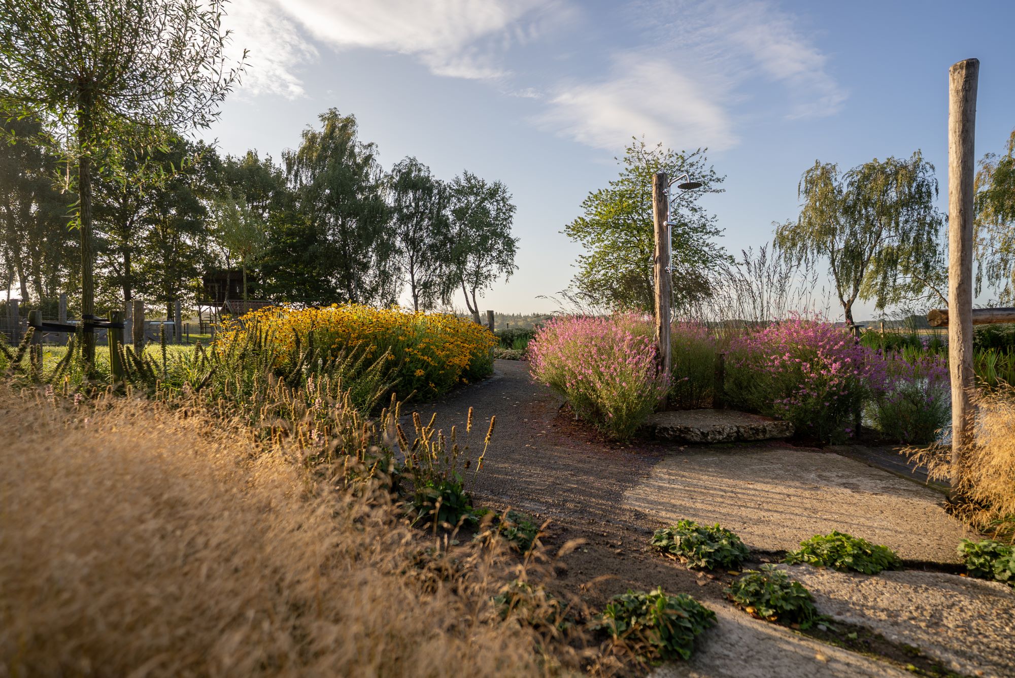luxe tuin bij villa