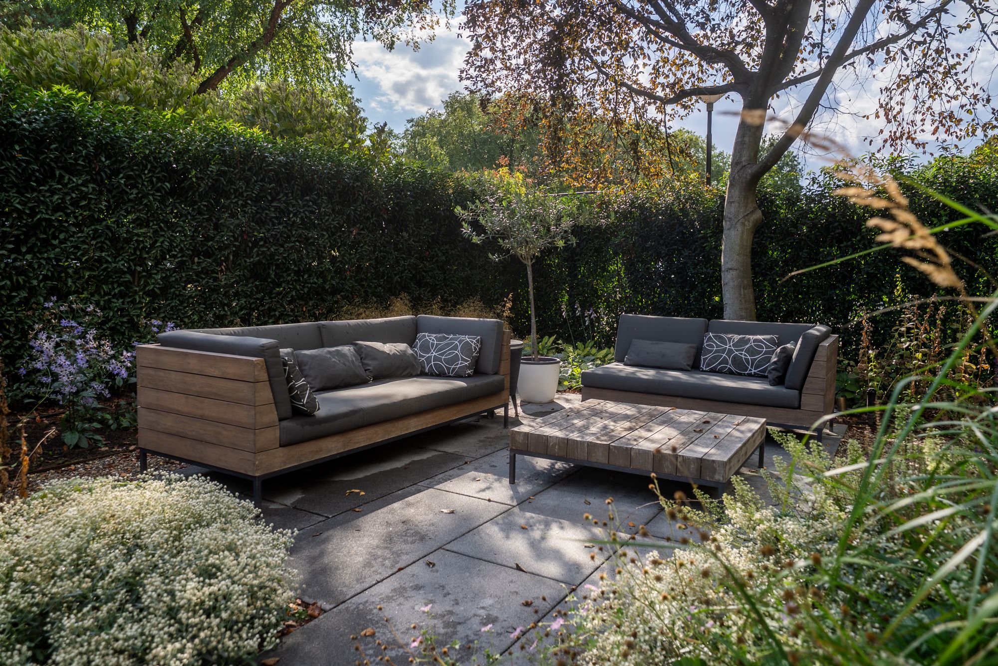 luxe terras in villatuin