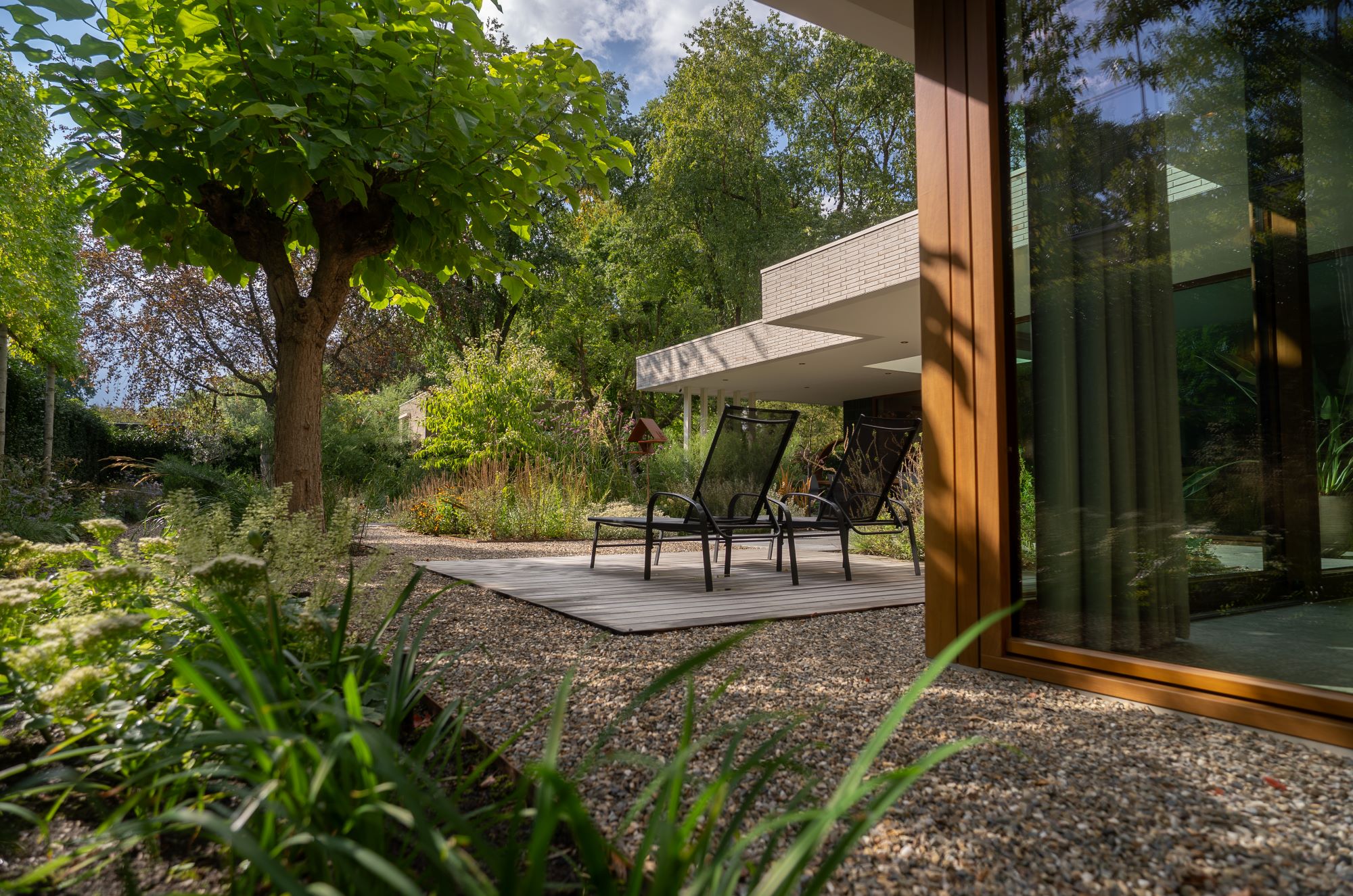 Luxe tuin bij villa