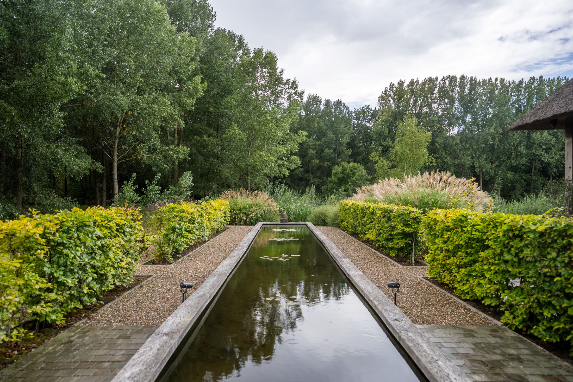 luxe vijver in tuin