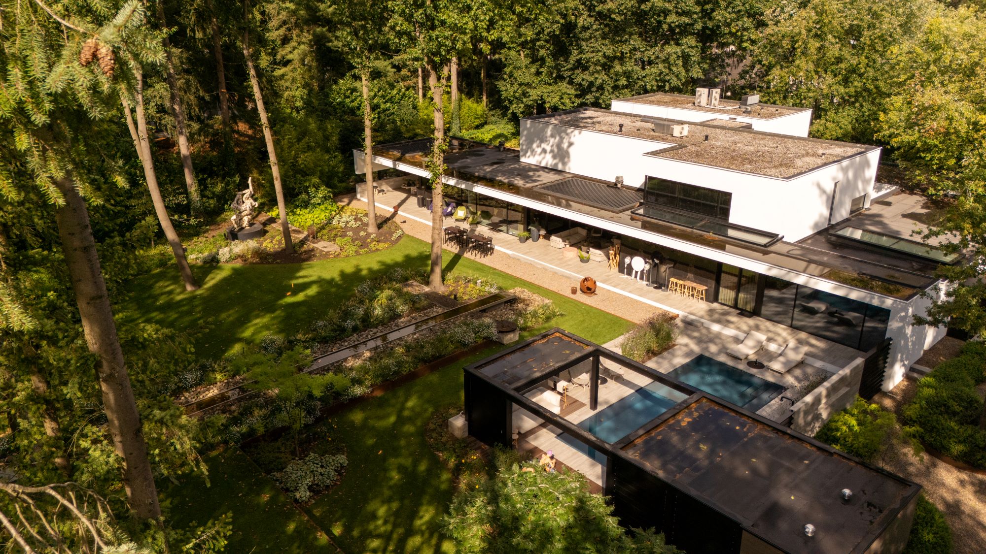 luxe tuin van boven