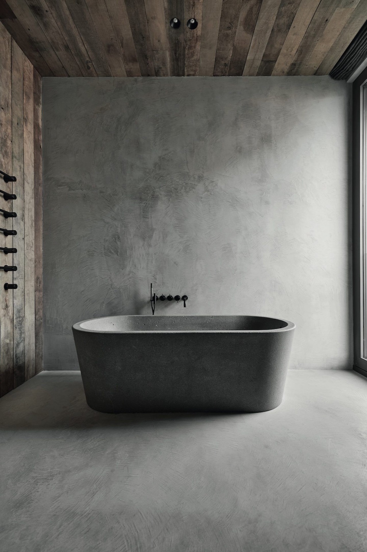 Badkamer met beton ciré