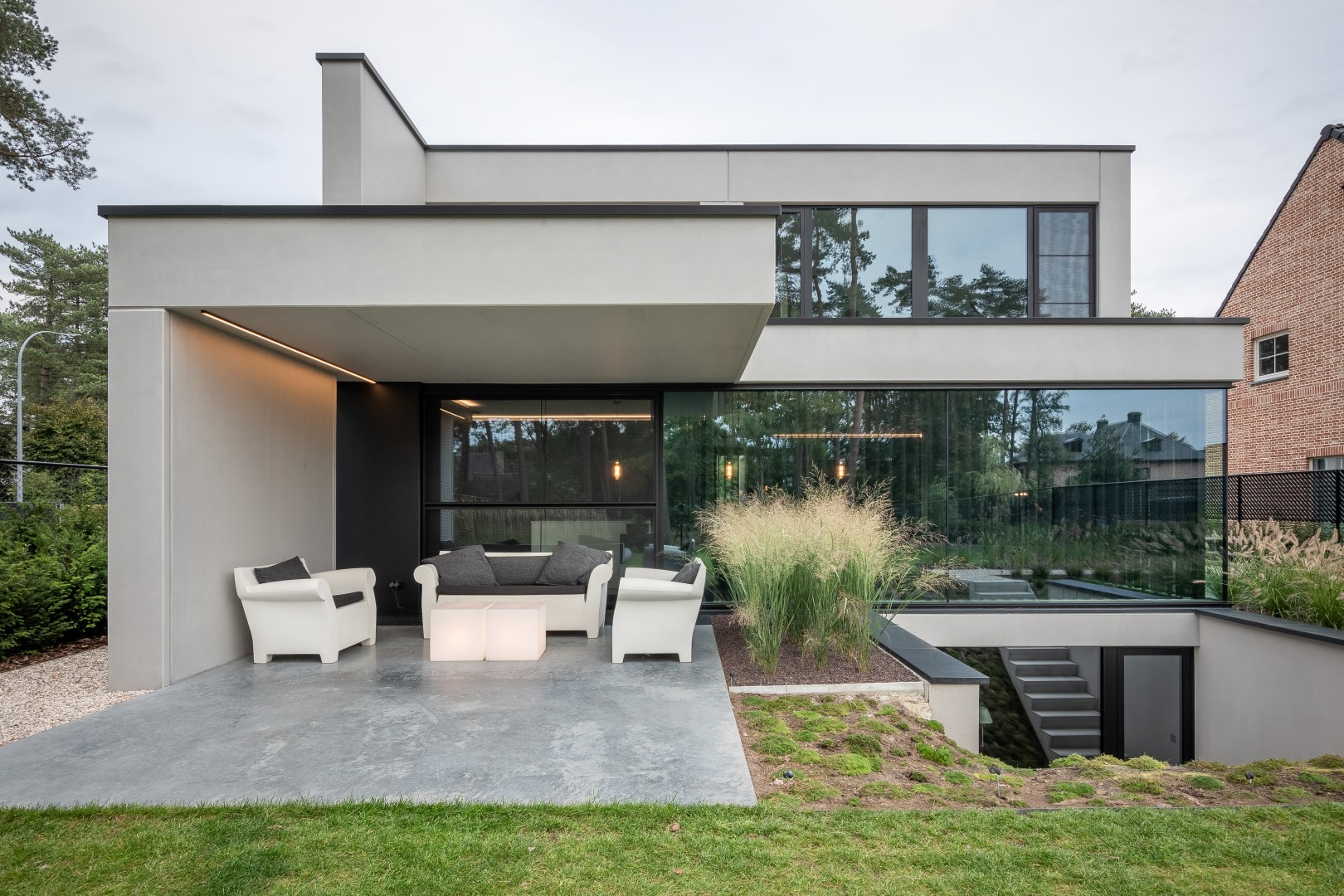 Villa ontwerp achterzijde