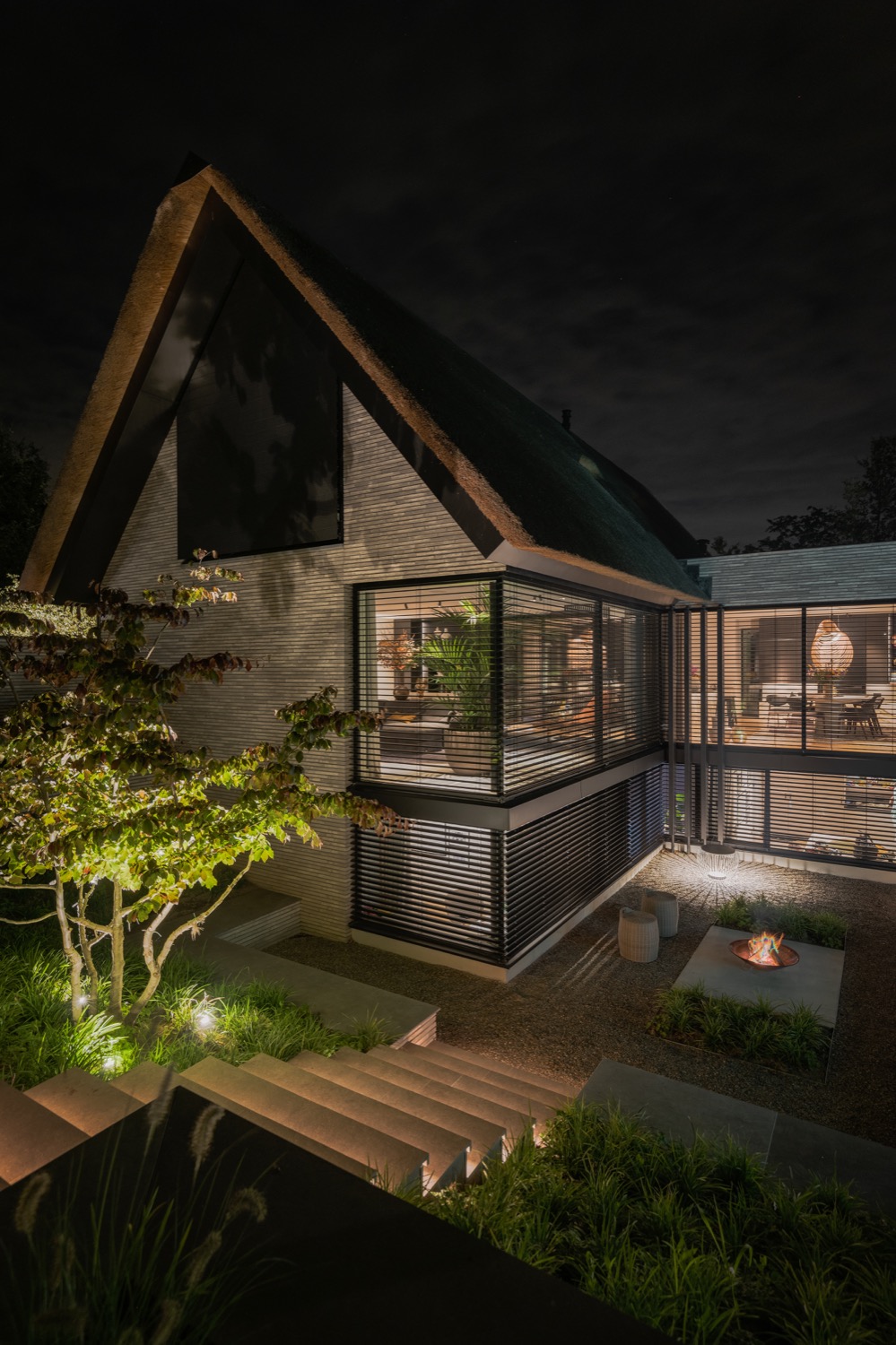 villatuin met trap