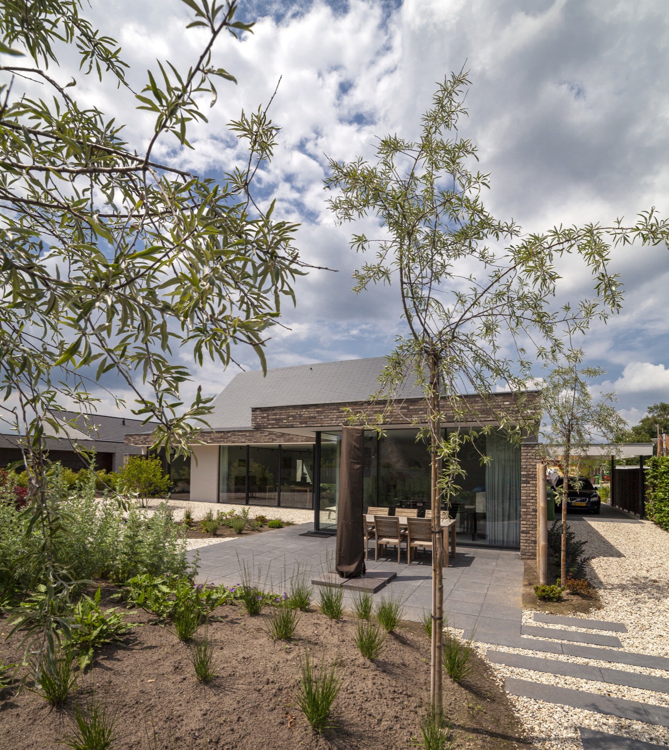 tuin moderne villa